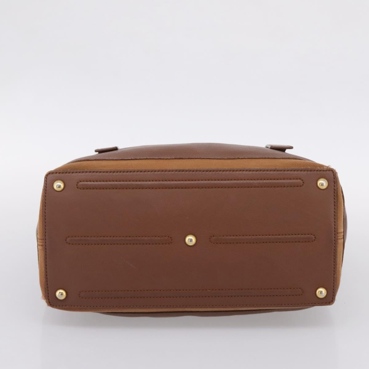Saint Laurent Muse toe Hand Bag Leather Brown Gold Auth am12717A image 5