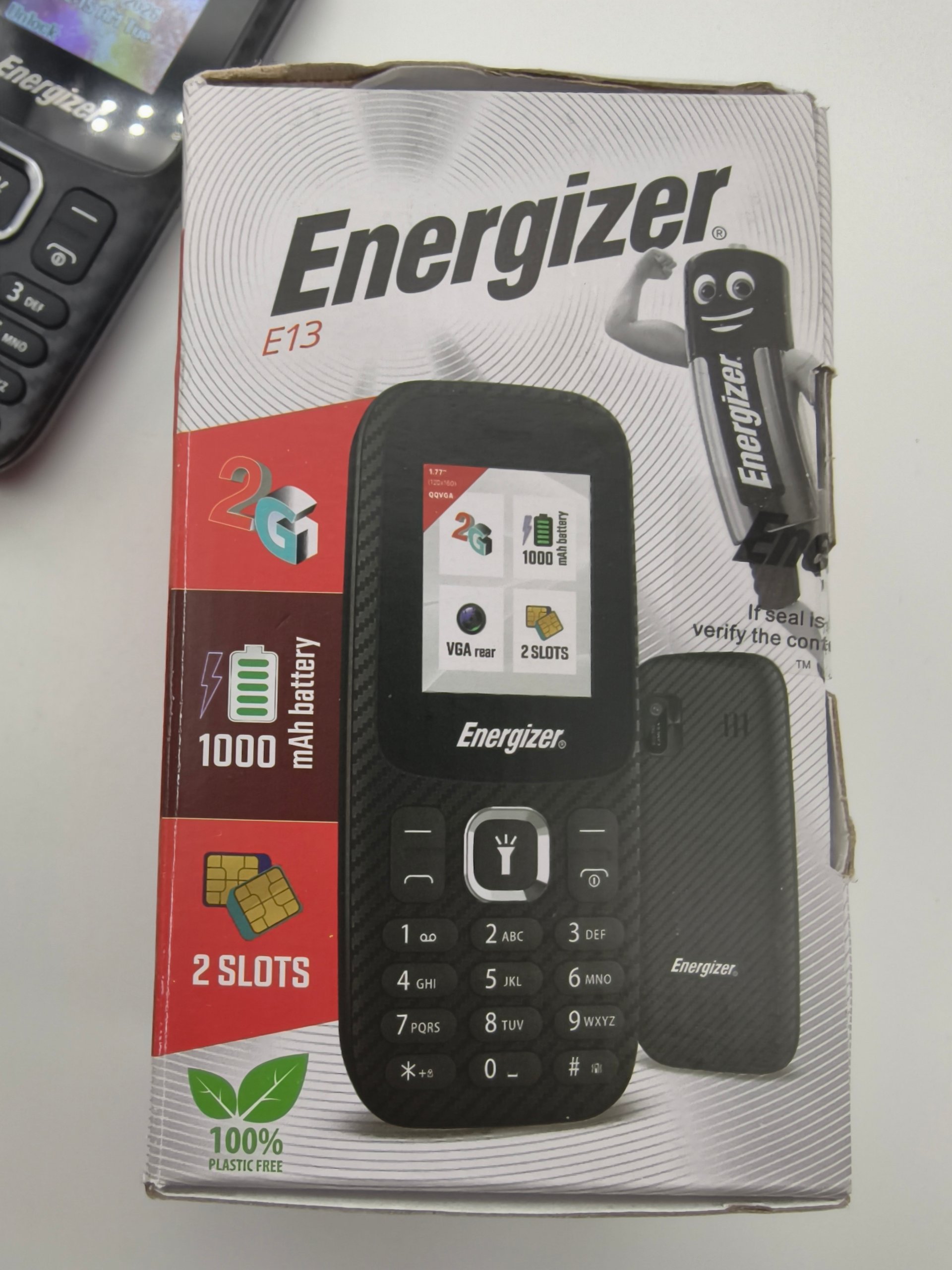 Telefono Energizer Nero Mobile E13 Cellulare 2G Doppia SIM radio FM
