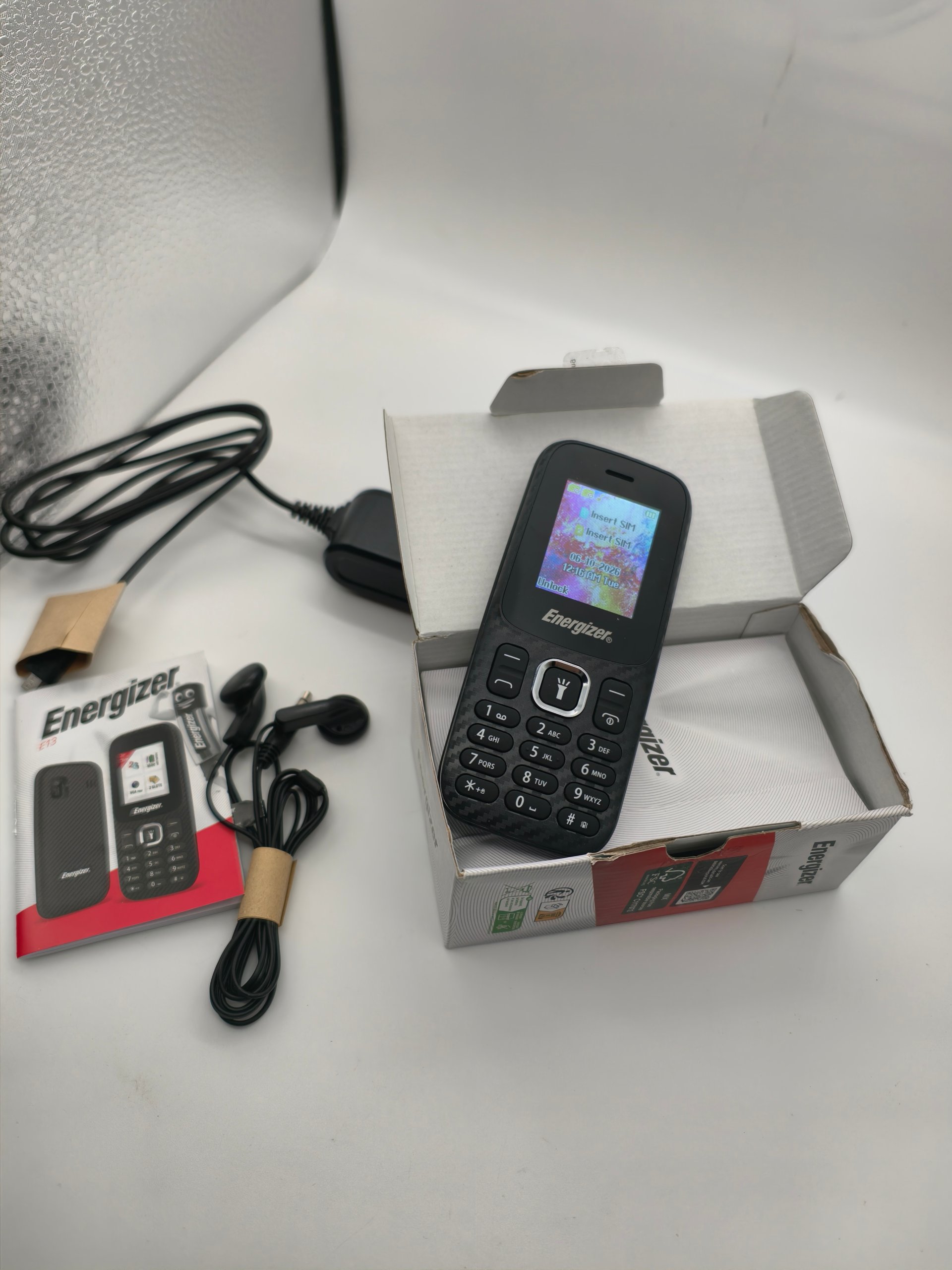 Telefono Energizer Nero Mobile E13 Cellulare 2G Doppia SIM radio FM image 3