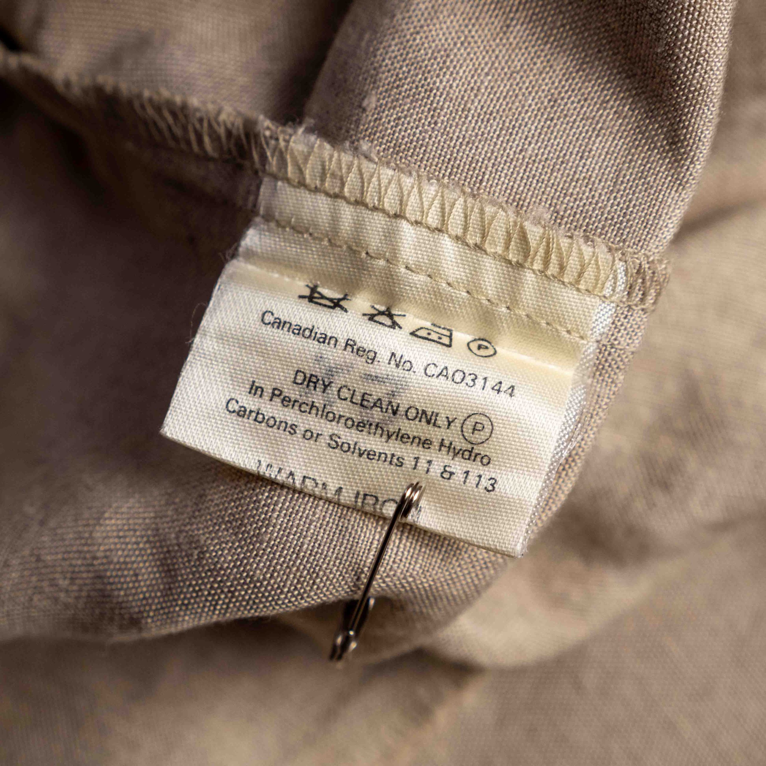 Jaeger 36in Beige Linen Button Front Top Pre-Owned image 6