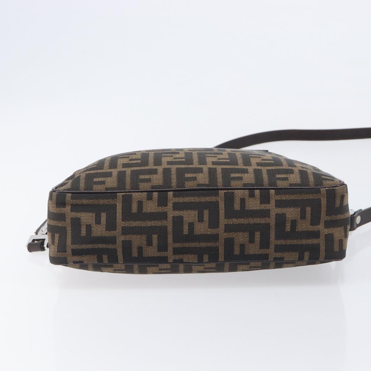 FENDI Zucca Canvas Hand Bag 2way Black Brown Auth 206742V image 5