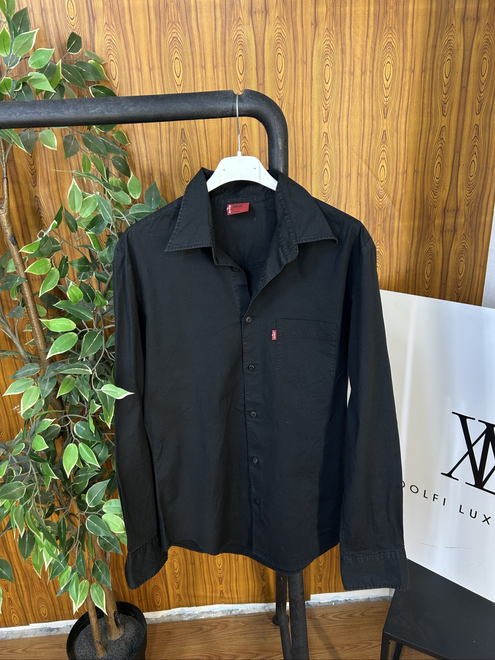 Levi's Red Tab Camicia Nera Uomo Taglia M Classica