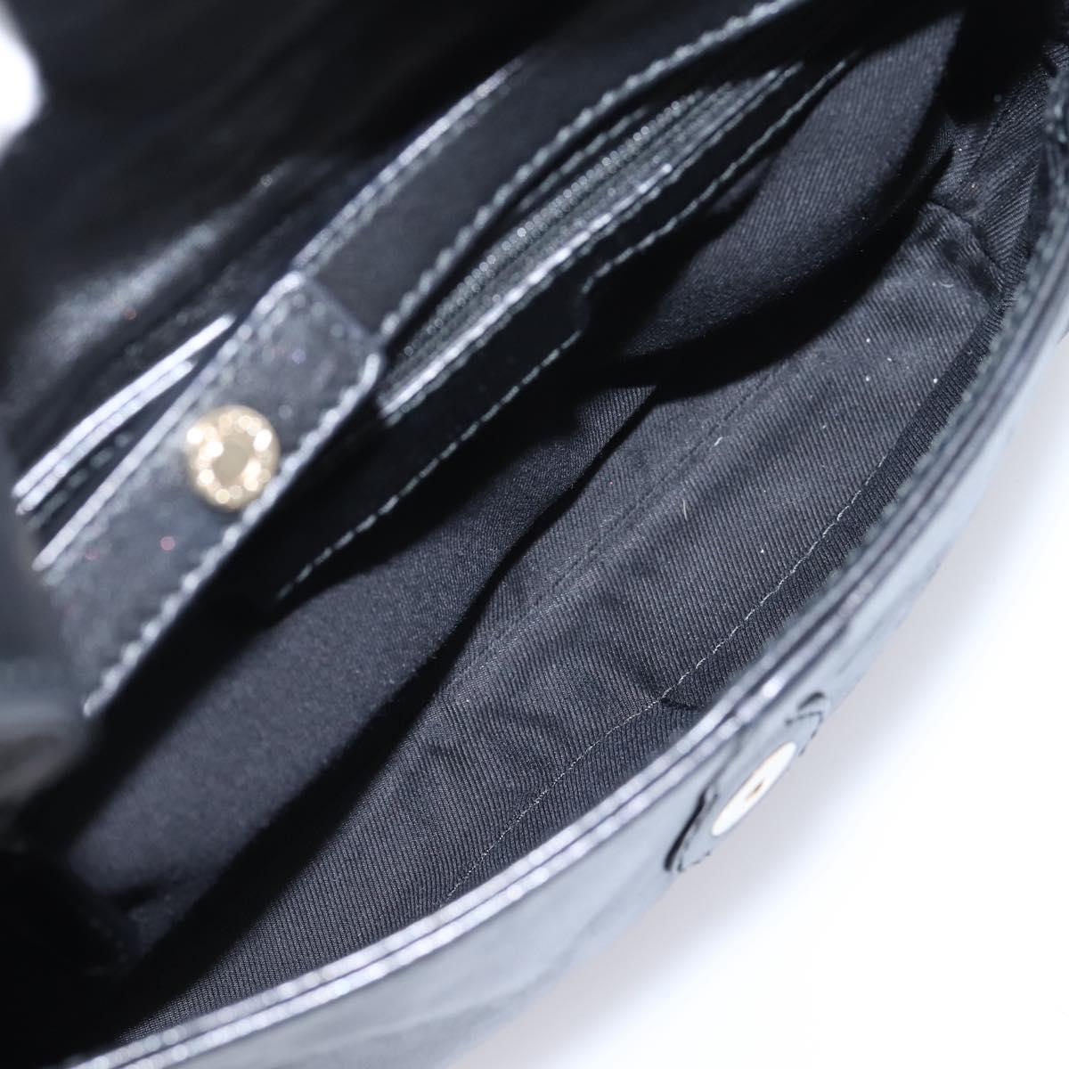BVLGARI Chandra Shoulder Bag Leather Black Gold Auth am12731V image 10