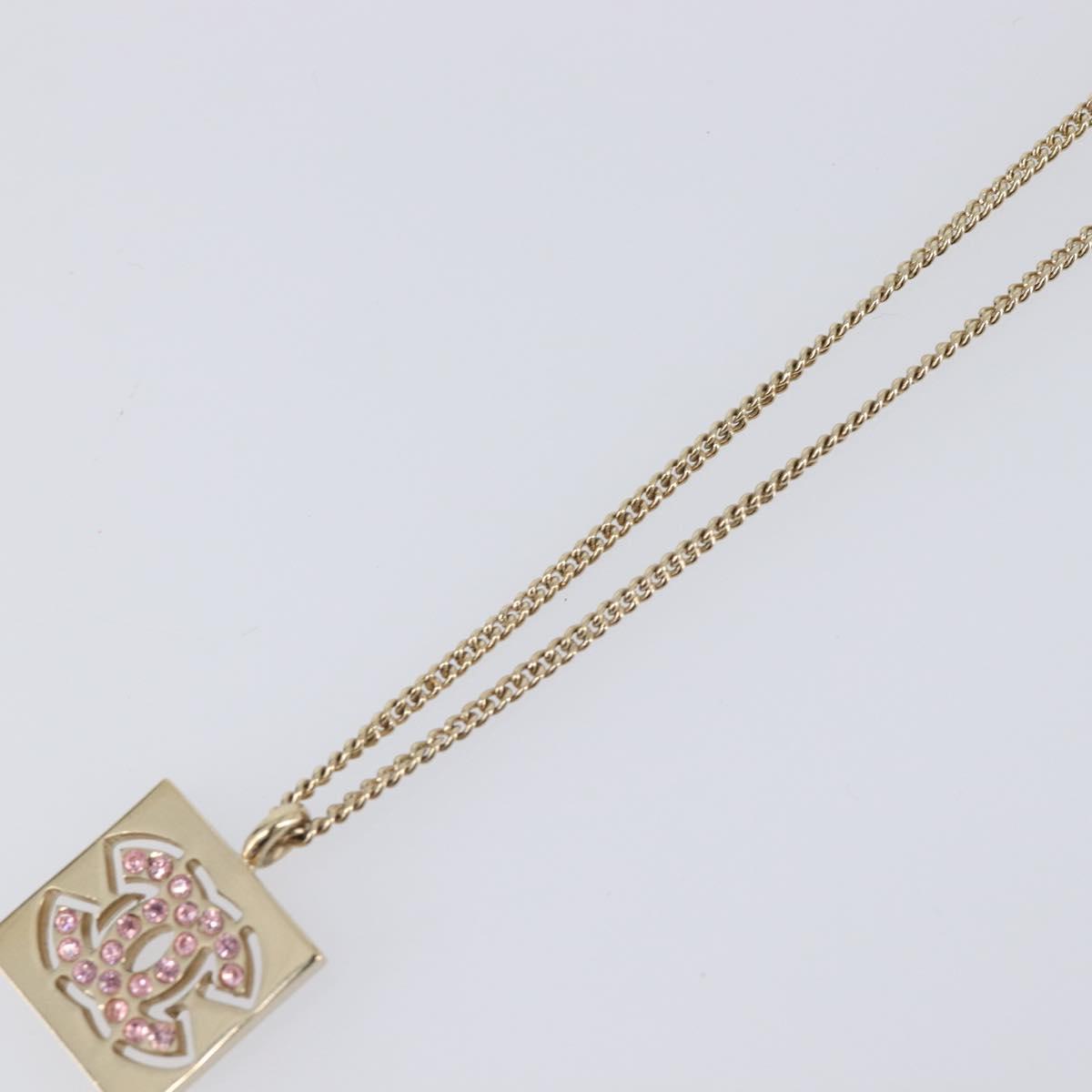 CHANEL Necklace metal Gold CC Auth 205465M image 4