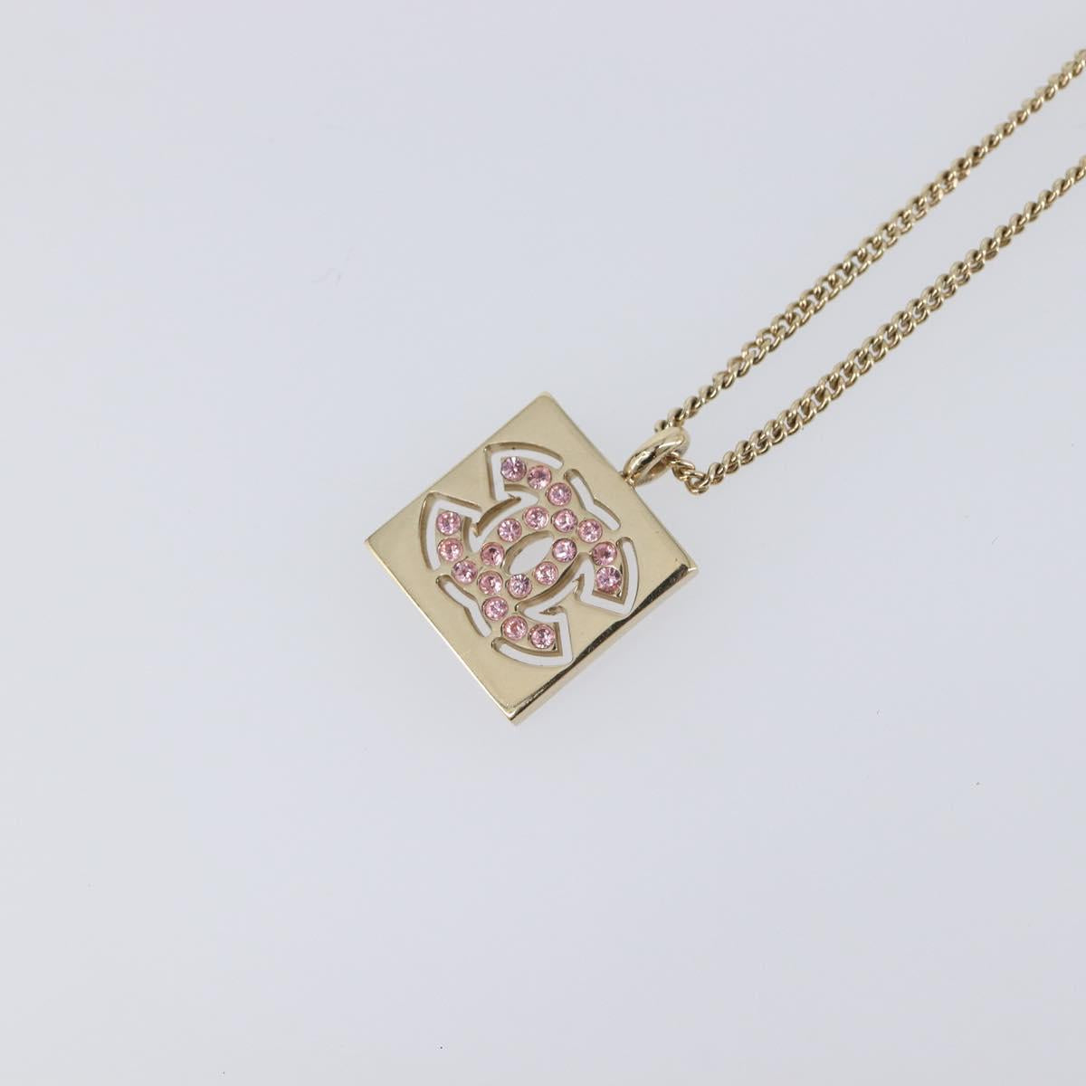 CHANEL Necklace metal Gold CC Auth 205465M image 9