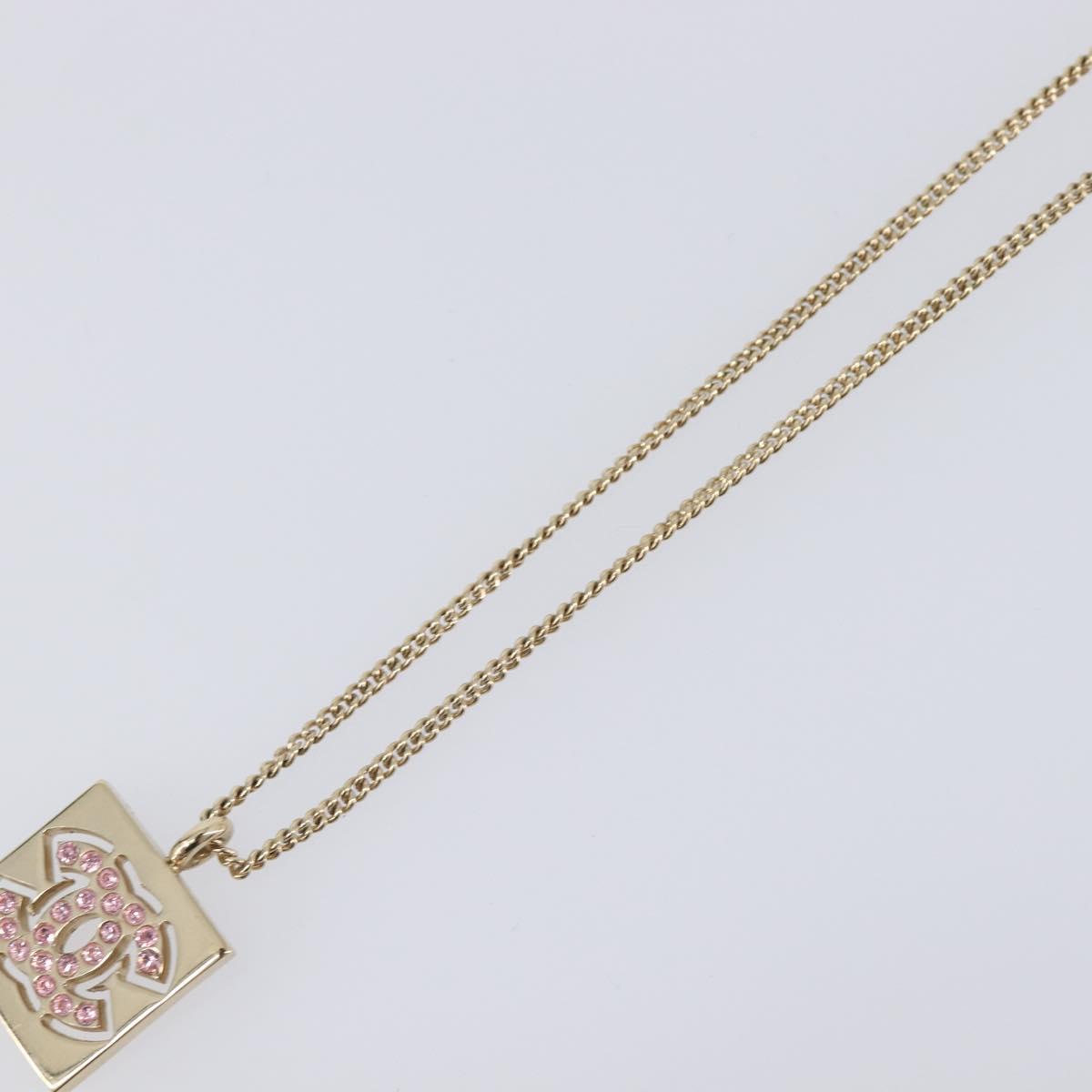 CHANEL Necklace metal Gold CC Auth 205465M image 10