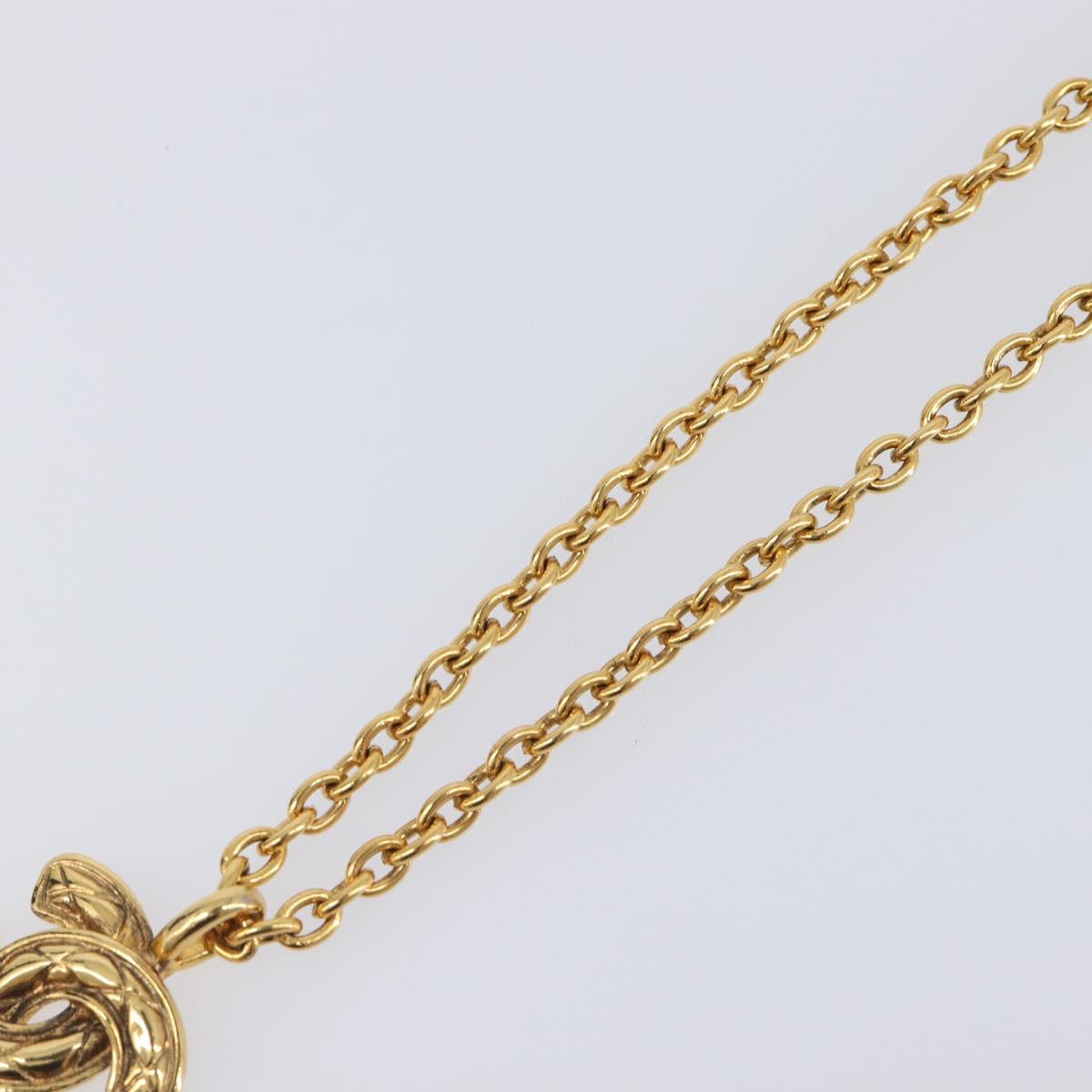 CHANEL Necklace metal Gold CC Auth 205470M image 4