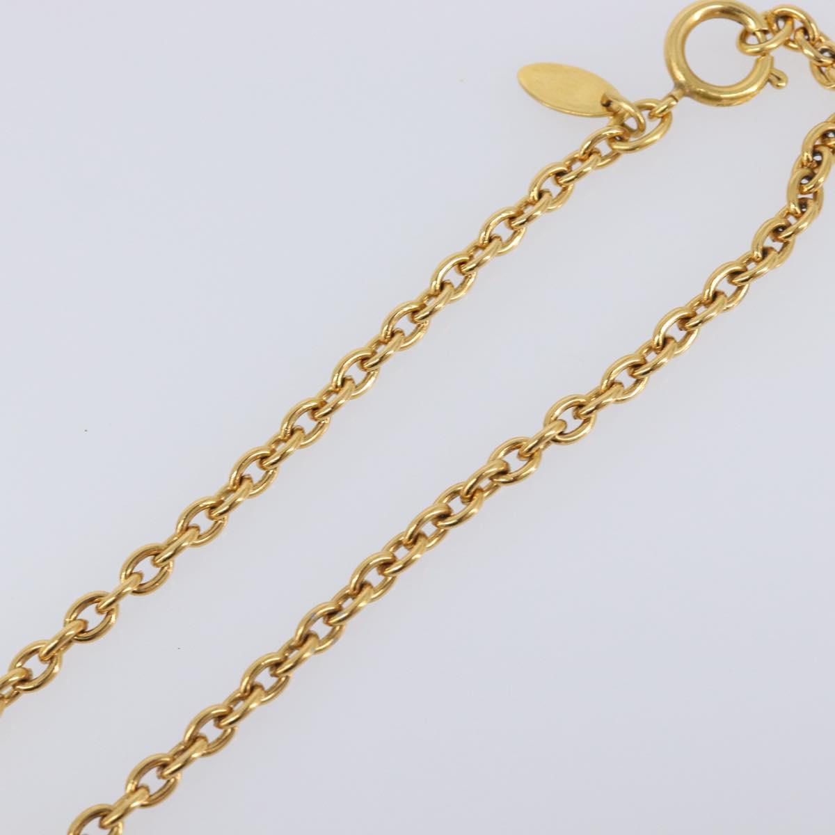 CHANEL Necklace metal Gold CC Auth 205470M image 7