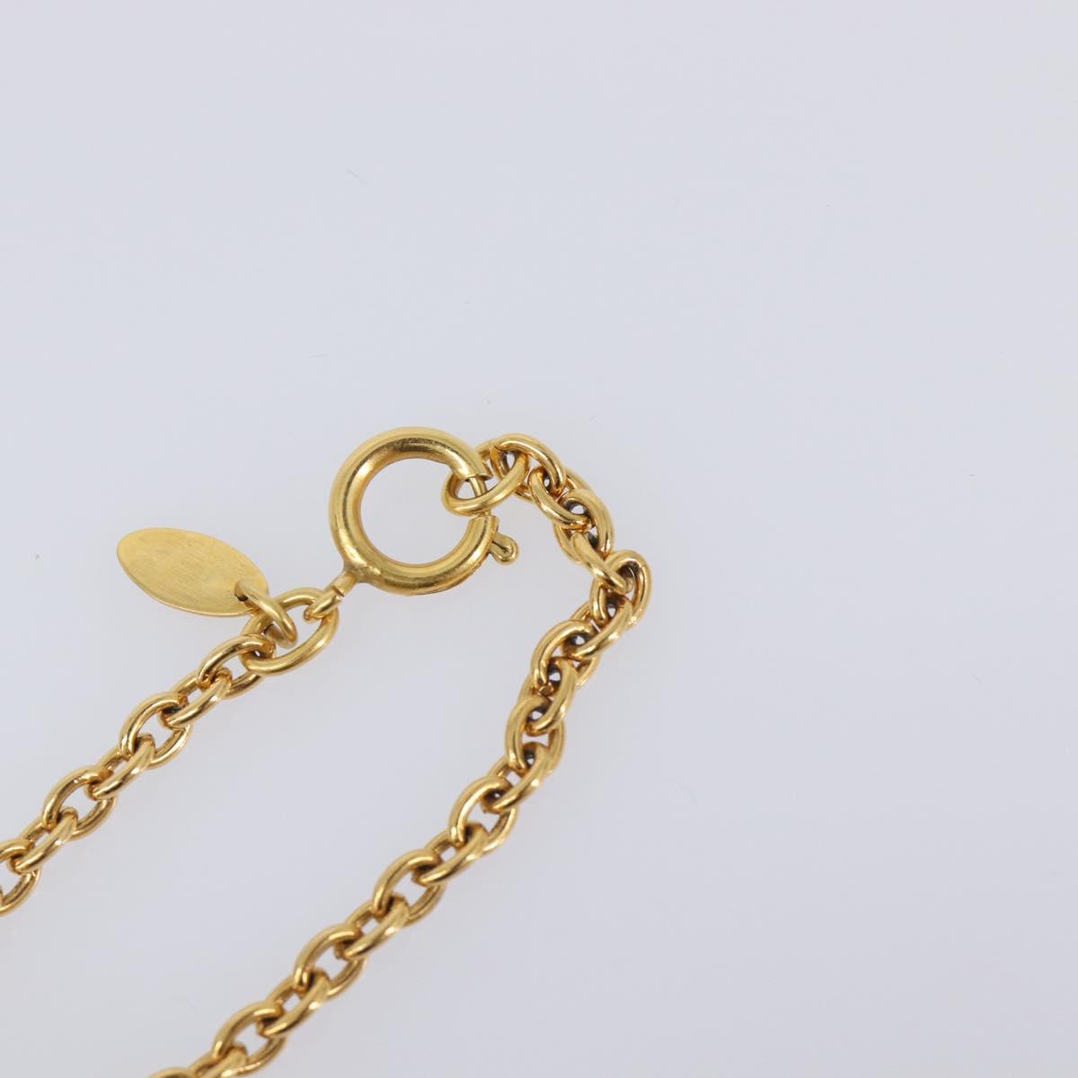 CHANEL Necklace metal Gold CC Auth 205470M image 9