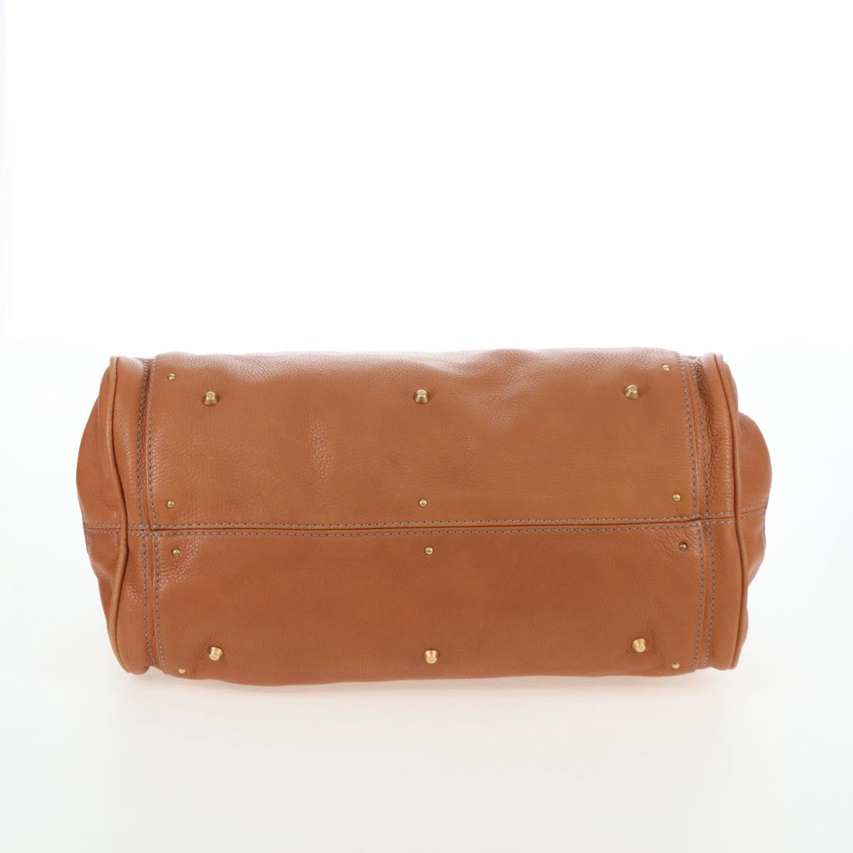 Chloe Paddington Hand Bag Leather Brown Gold Silver Auth BA16075V image 5