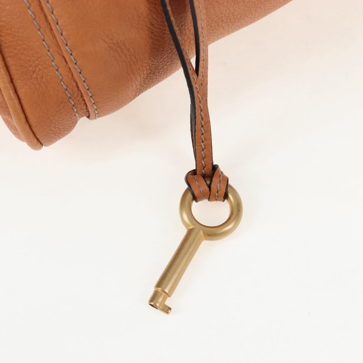 Chloe Paddington Hand Bag Leather Brown Gold Silver Auth BA16075V image 9