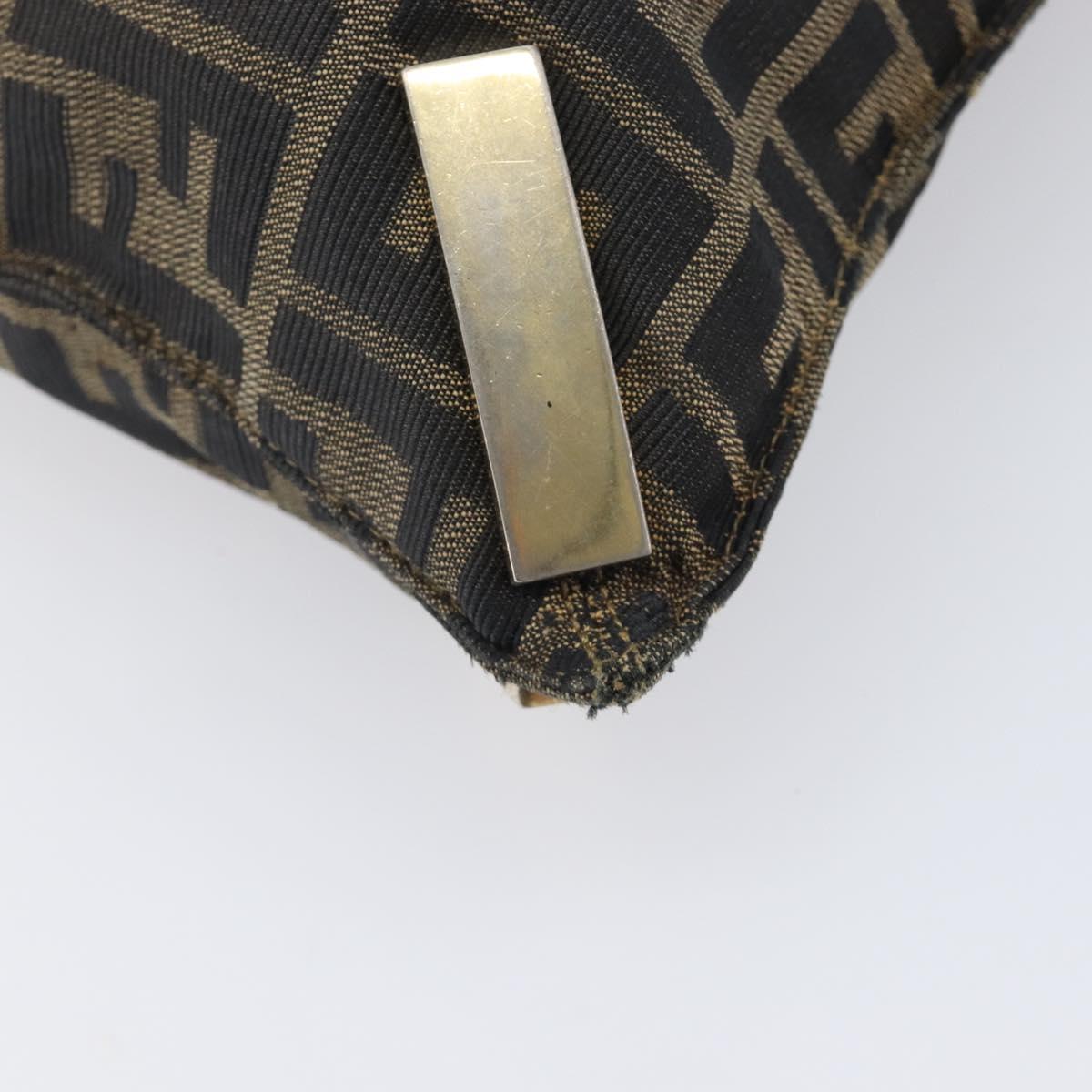 FENDI Zucca Canvas Tote Bag Brown Gold Tone Auth 206681 image 9