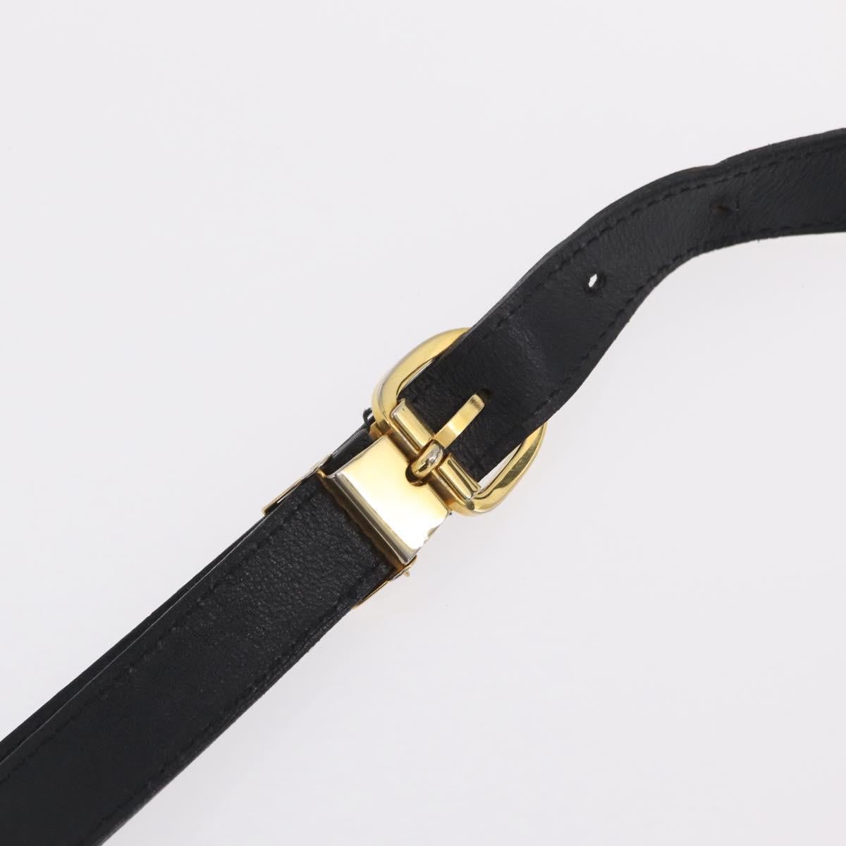 Christian Dior Trotter Shoulder Bag PVC Black Gold Tone Auth BA16105 image 10
