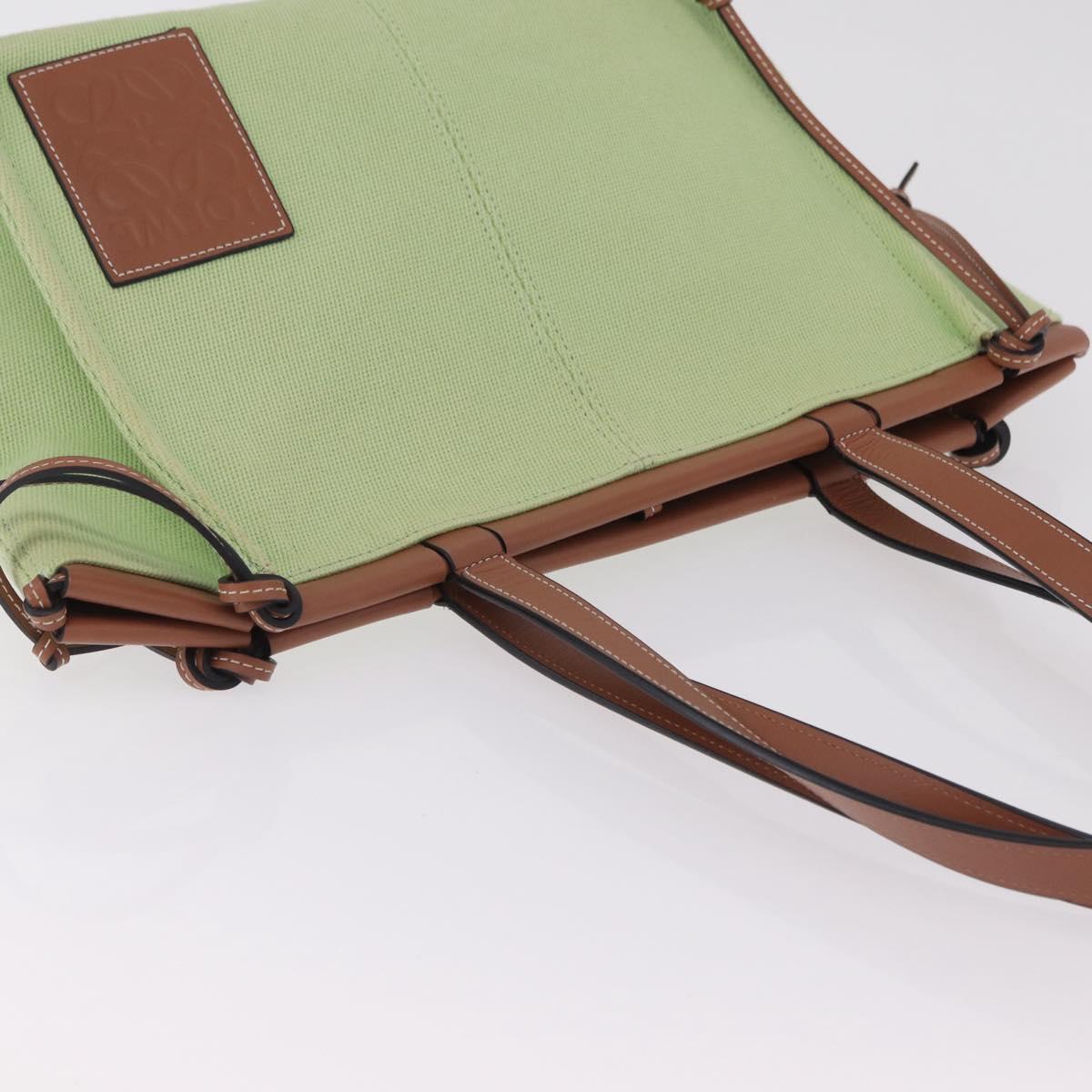LOEWE Cushion Tote Bag Canvas Green Auth 202499A image 6
