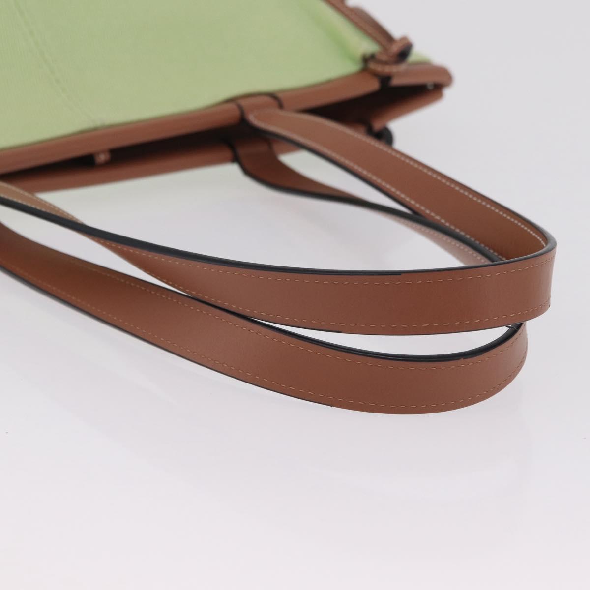 LOEWE Cushion Tote Bag Canvas Green Auth 202499A image 7