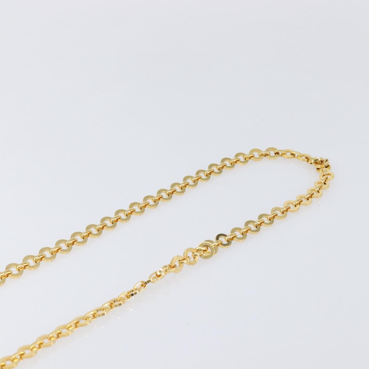 Salvatore Ferragamo Gancini Chain Shoulder Bag Leather Gold Auth hk4135A image 8