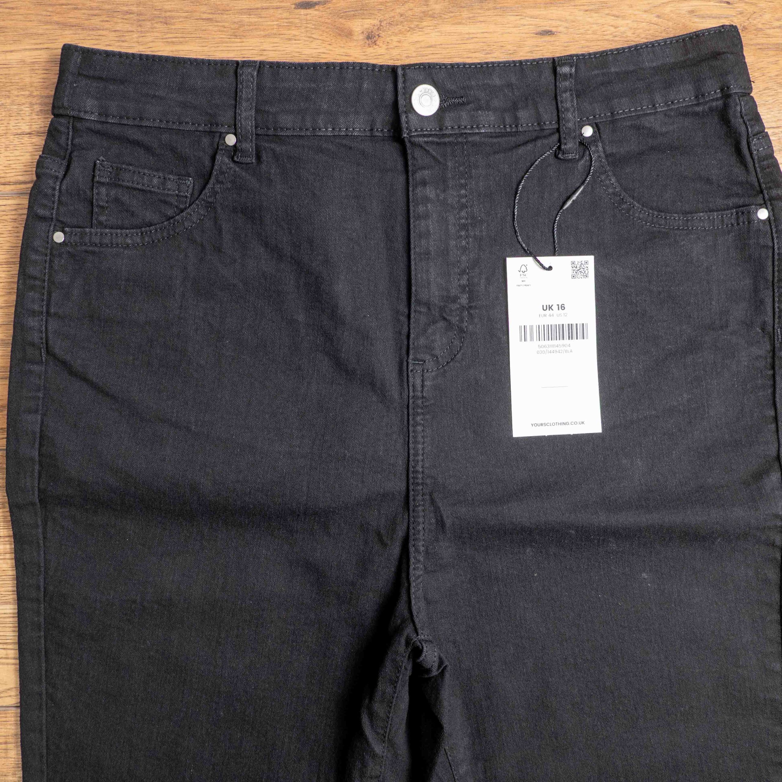 Yours 16 Black Denim Shorts NWT