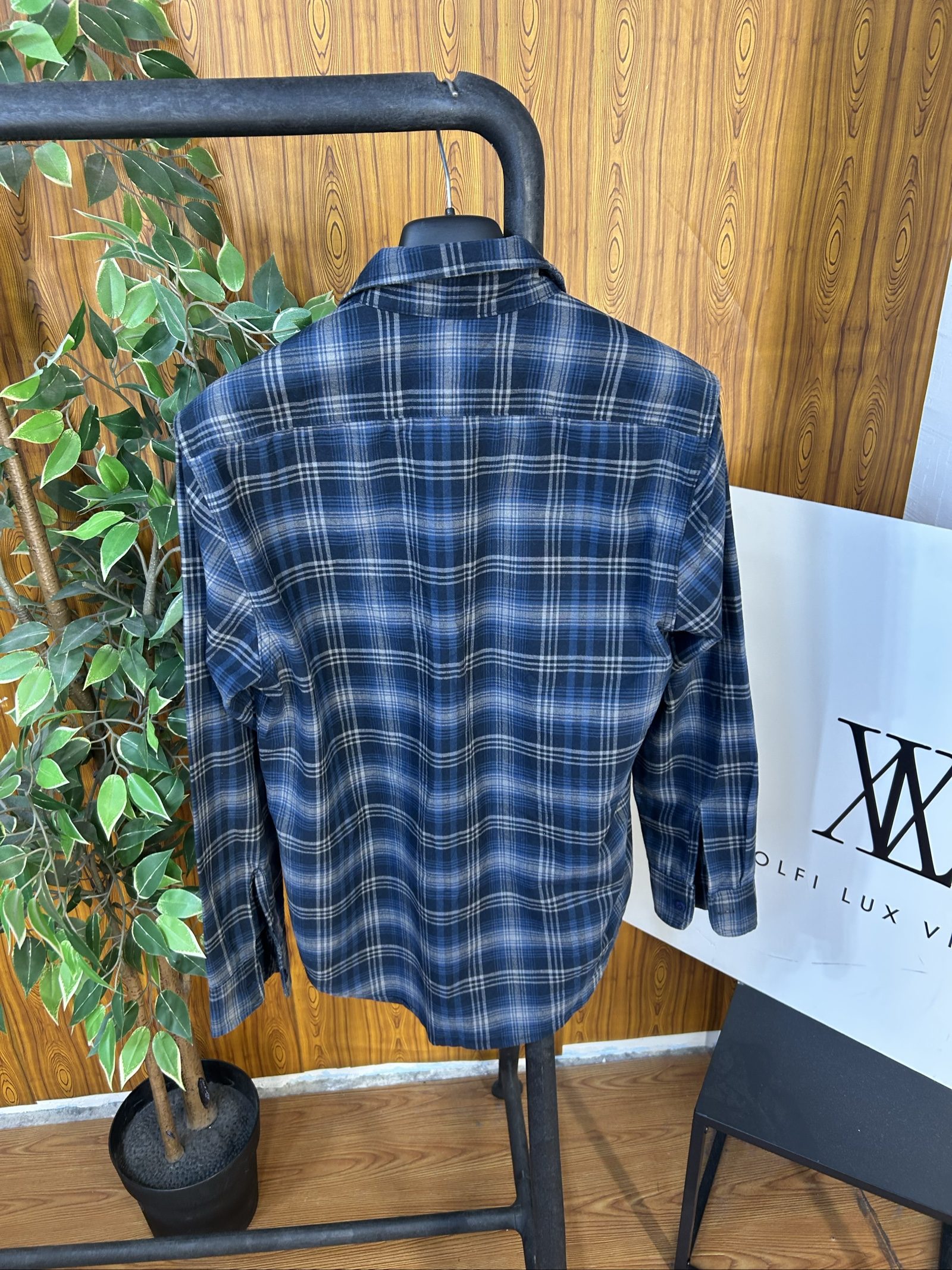 Levi's Uomo Blu e Grigio Camicia a Quadri Taglia S image 5