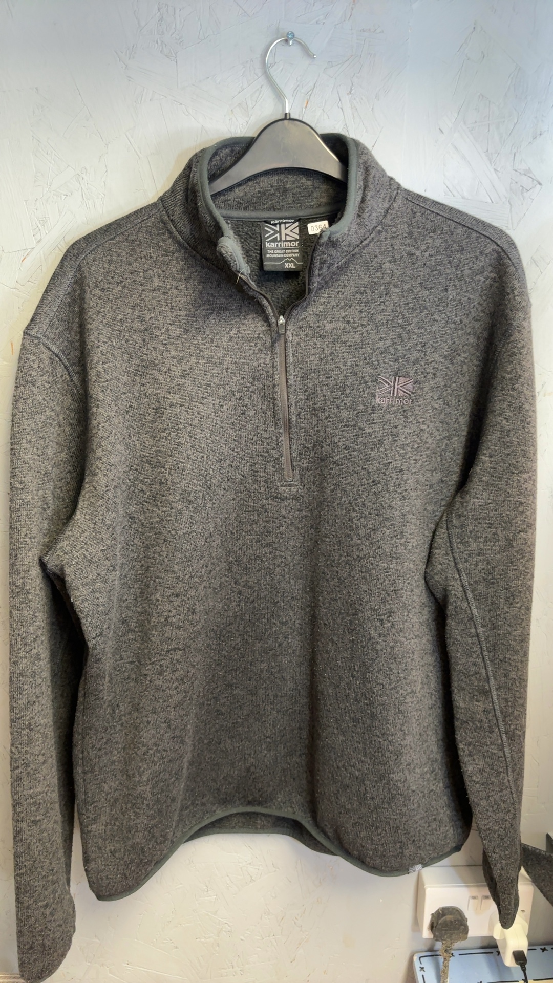Karrimor Grey Men's Fleece 2XL Half Zip Warm Jacket excellent condition