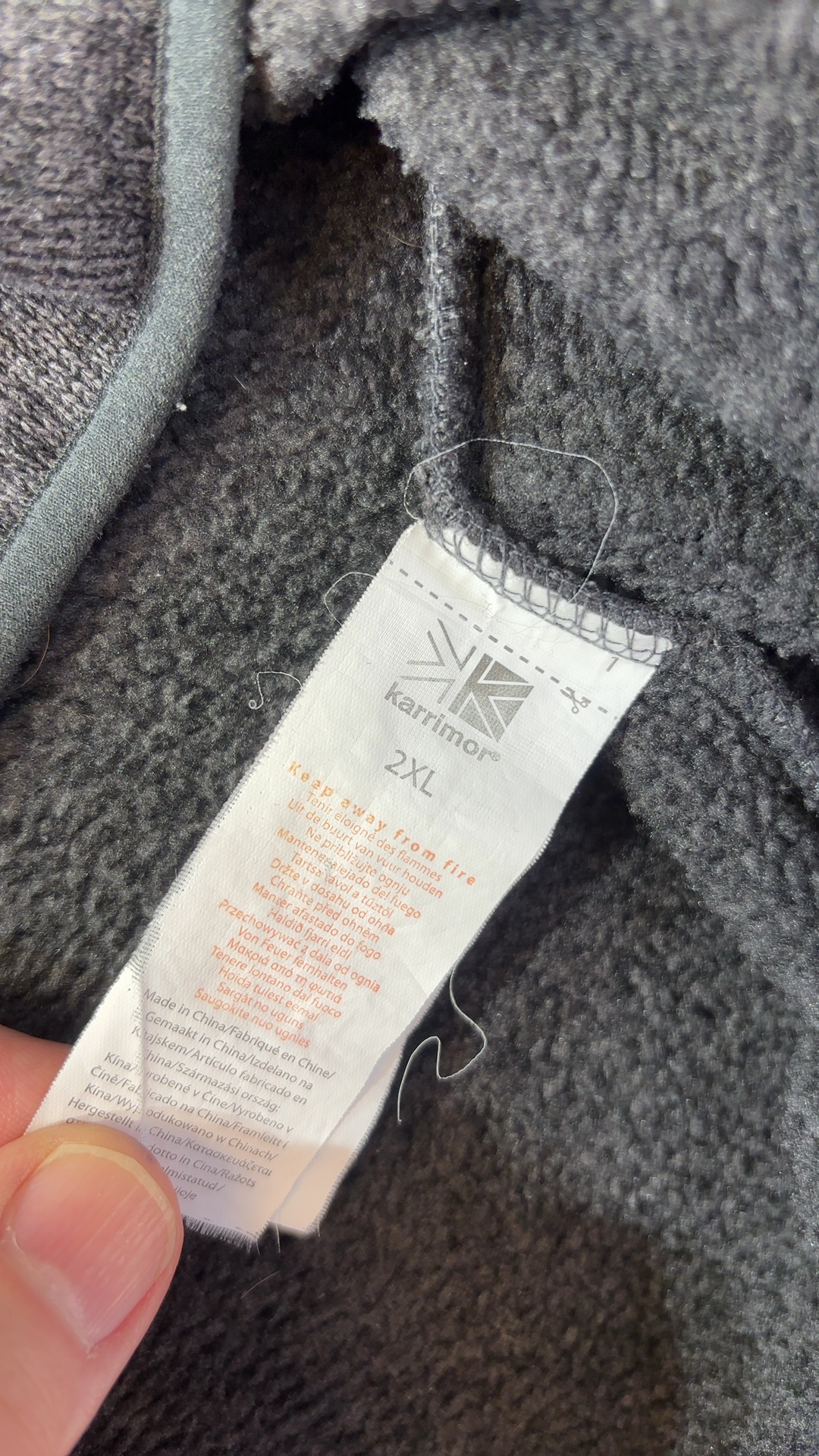 Karrimor Grey Men's Fleece 2XL Half Zip Warm Jacket excellent condition image 4