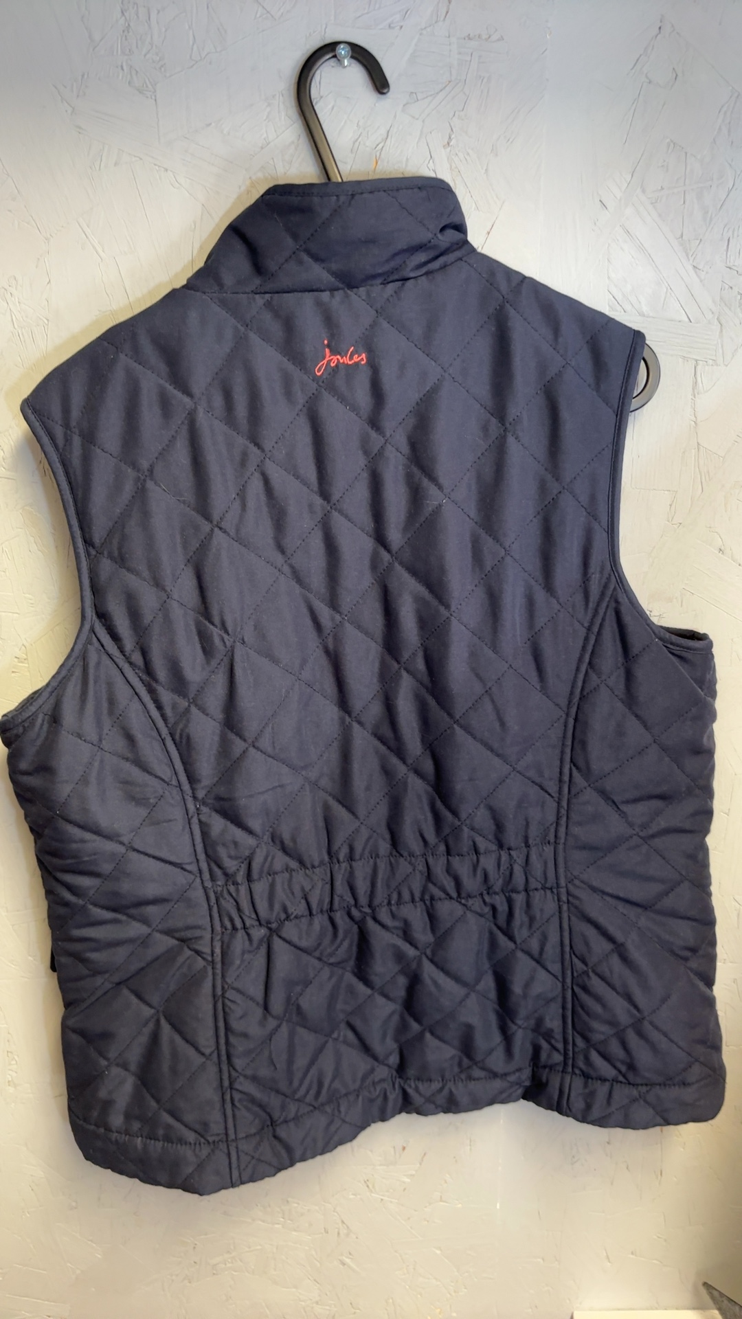 Joules Women's Navy Quilted Fleece-Lined Gilet UK 12 excellent condition image 3