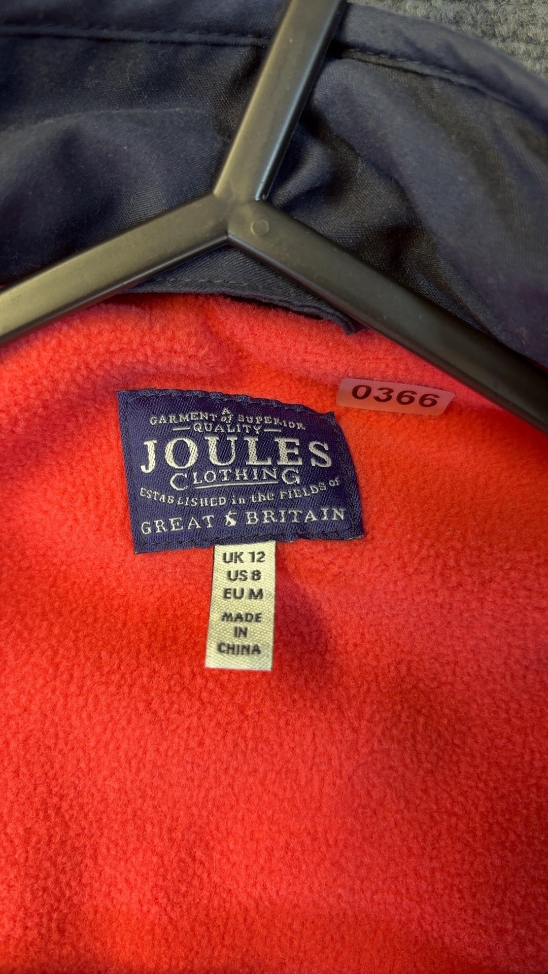 Joules Women's Navy Quilted Fleece-Lined Gilet UK 12 excellent condition image 6