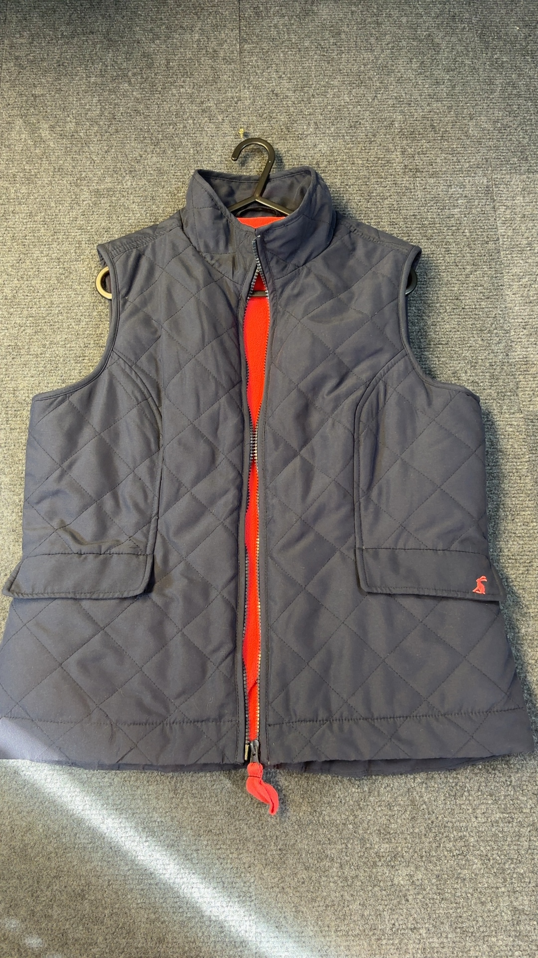 Joules Women's Navy Quilted Fleece-Lined Gilet UK 12 excellent condition image 8