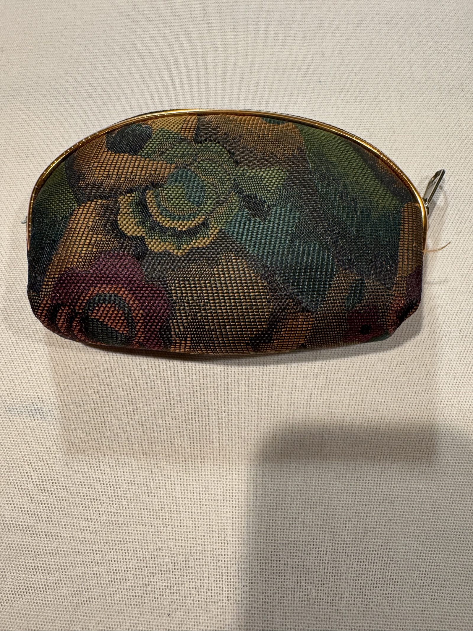 Vintage Style Floral Tapestry Coin Pouch/Wallet - Multicolor - Double Zip