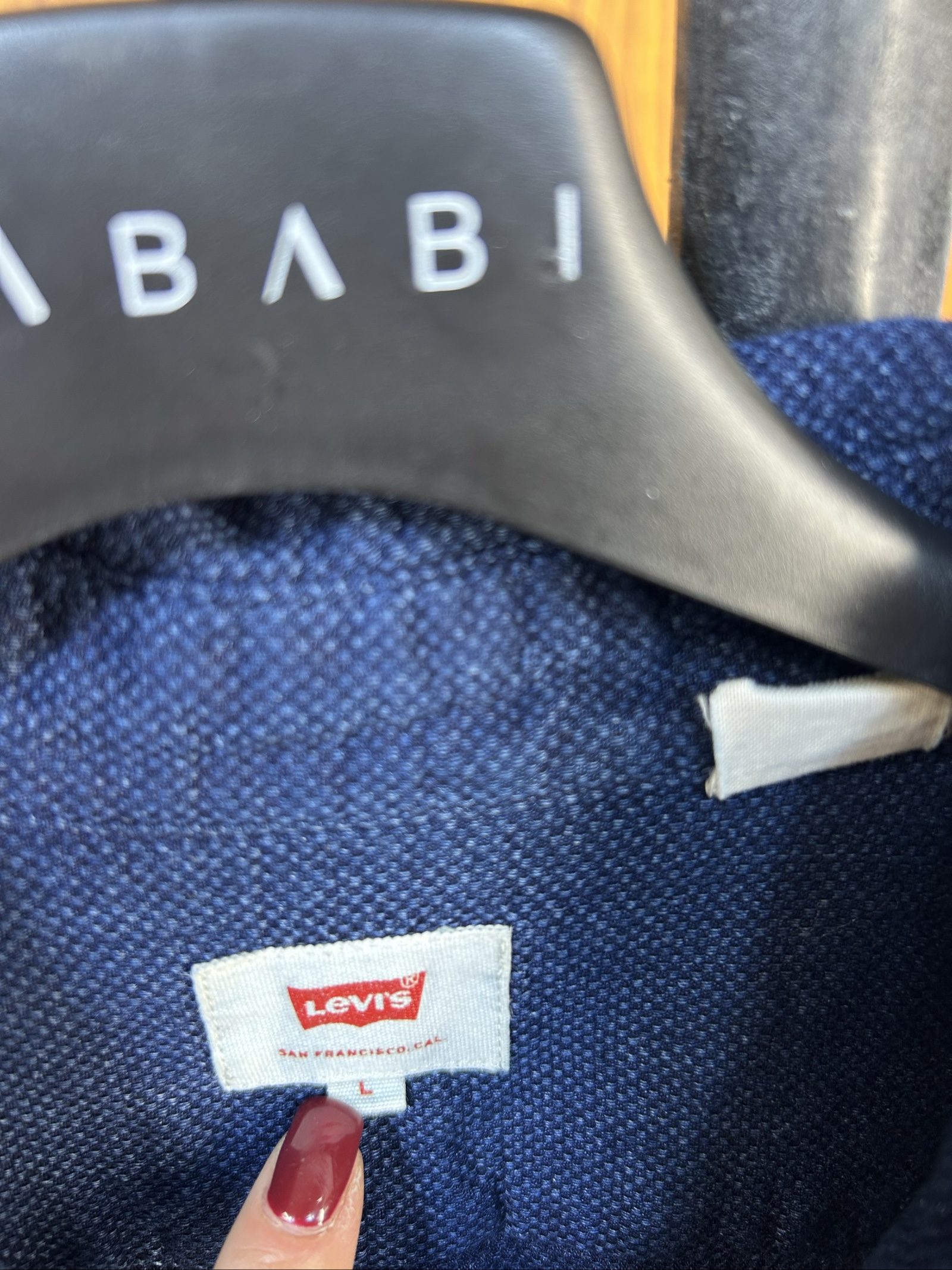 Levi's Blu Camicia Uomo L Tasca Bottoni image 3