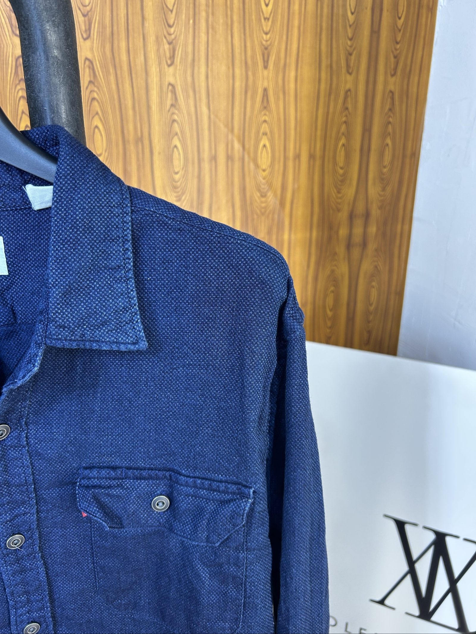 Levi's Blu Camicia Uomo L Tasca Bottoni image 4