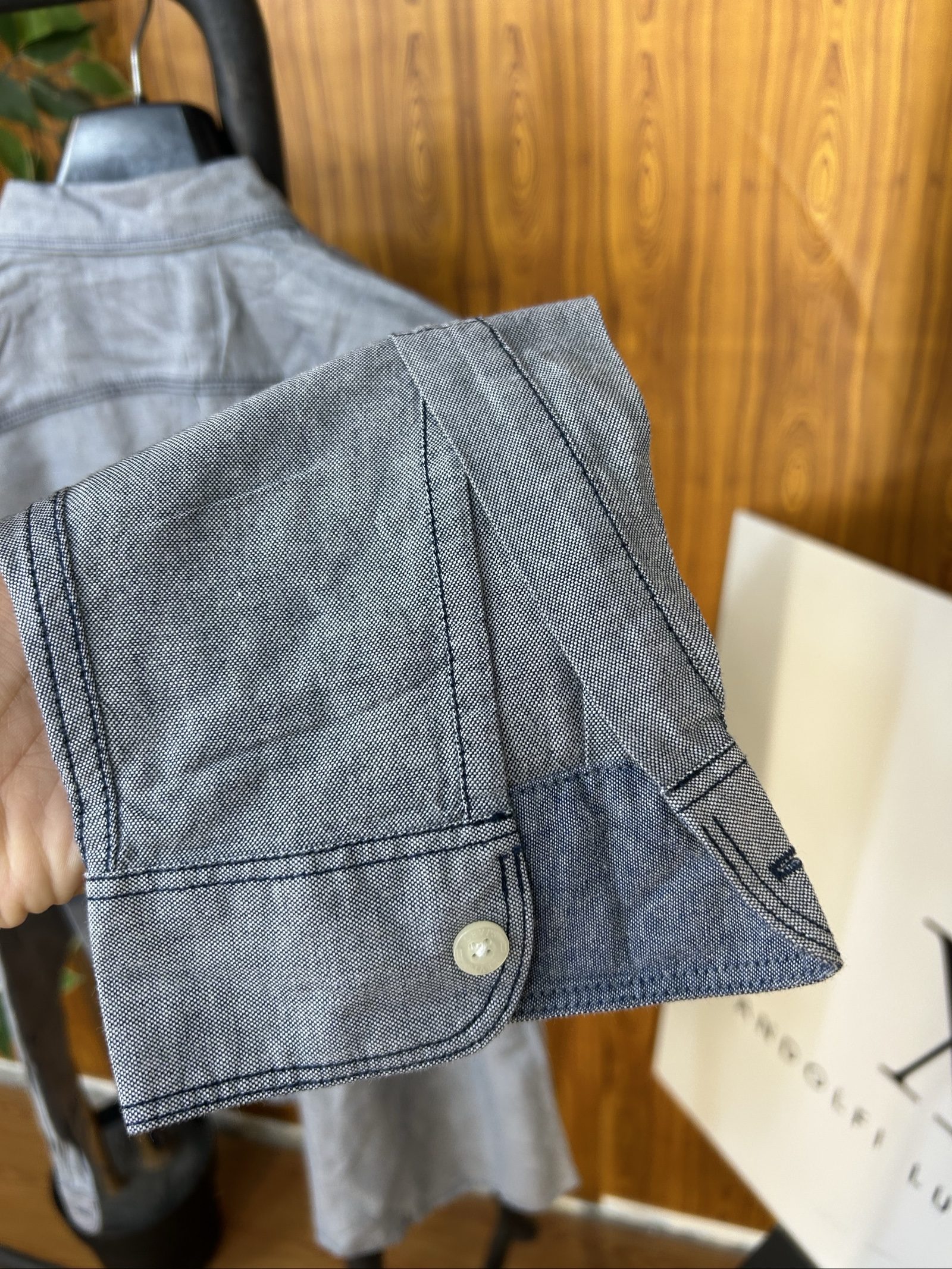 Levi's Uomo Camicia Grigia M Cotone Button-down image 6