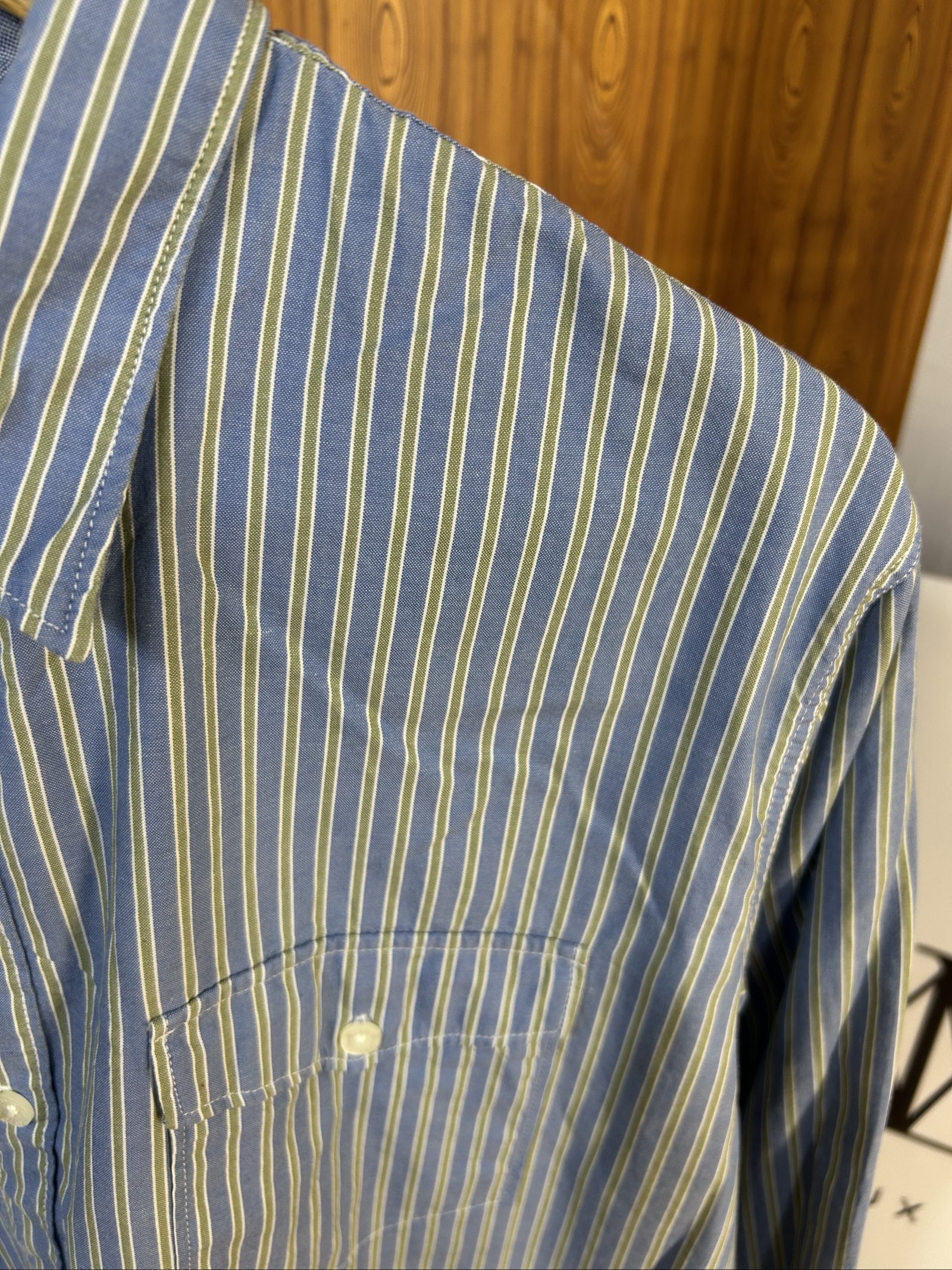 Levi's Blu & Verde Camicia Uomo XL Standard Fit a Righe image 3