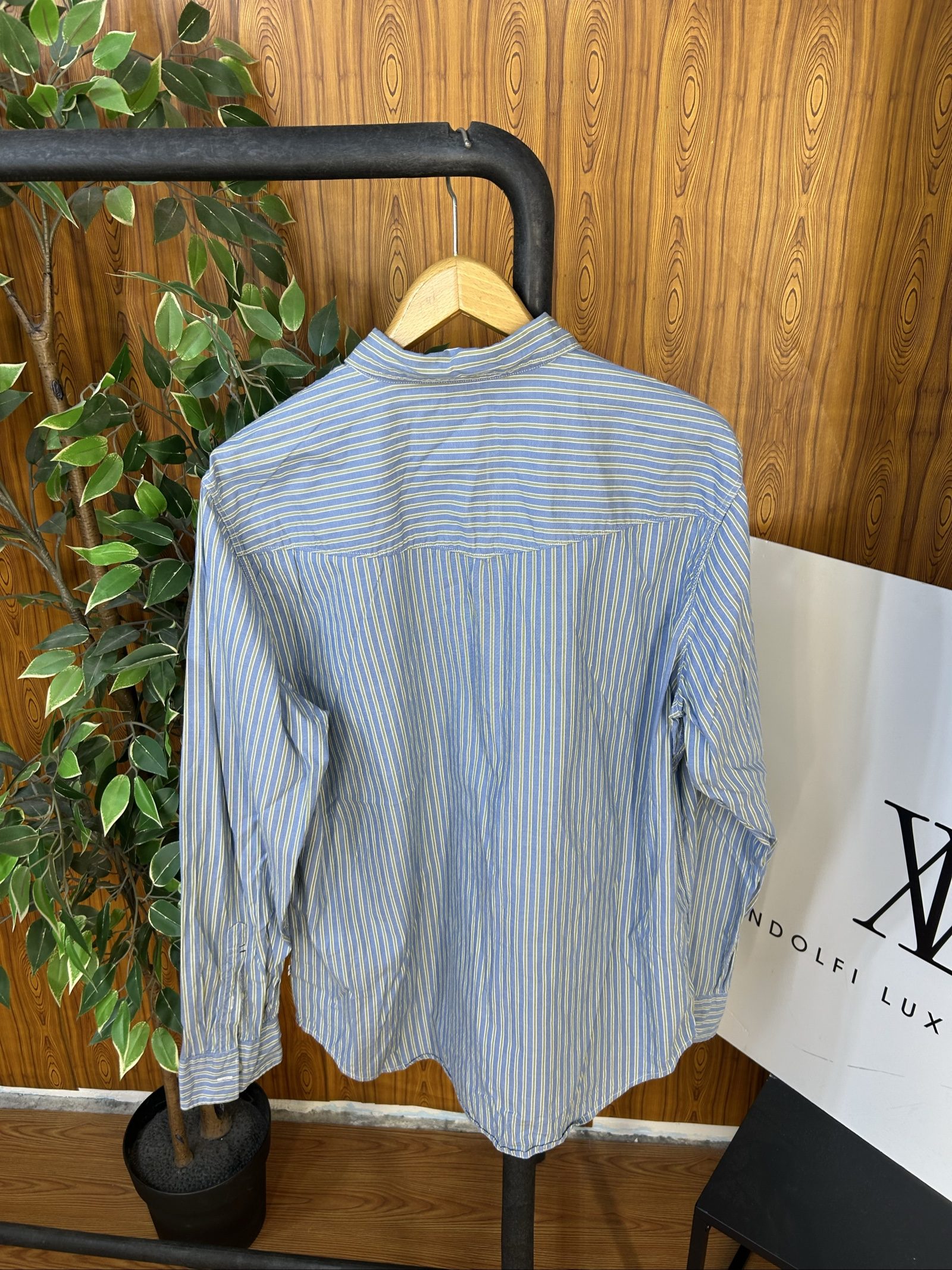 Levi's Blu & Verde Camicia Uomo XL Standard Fit a Righe image 6