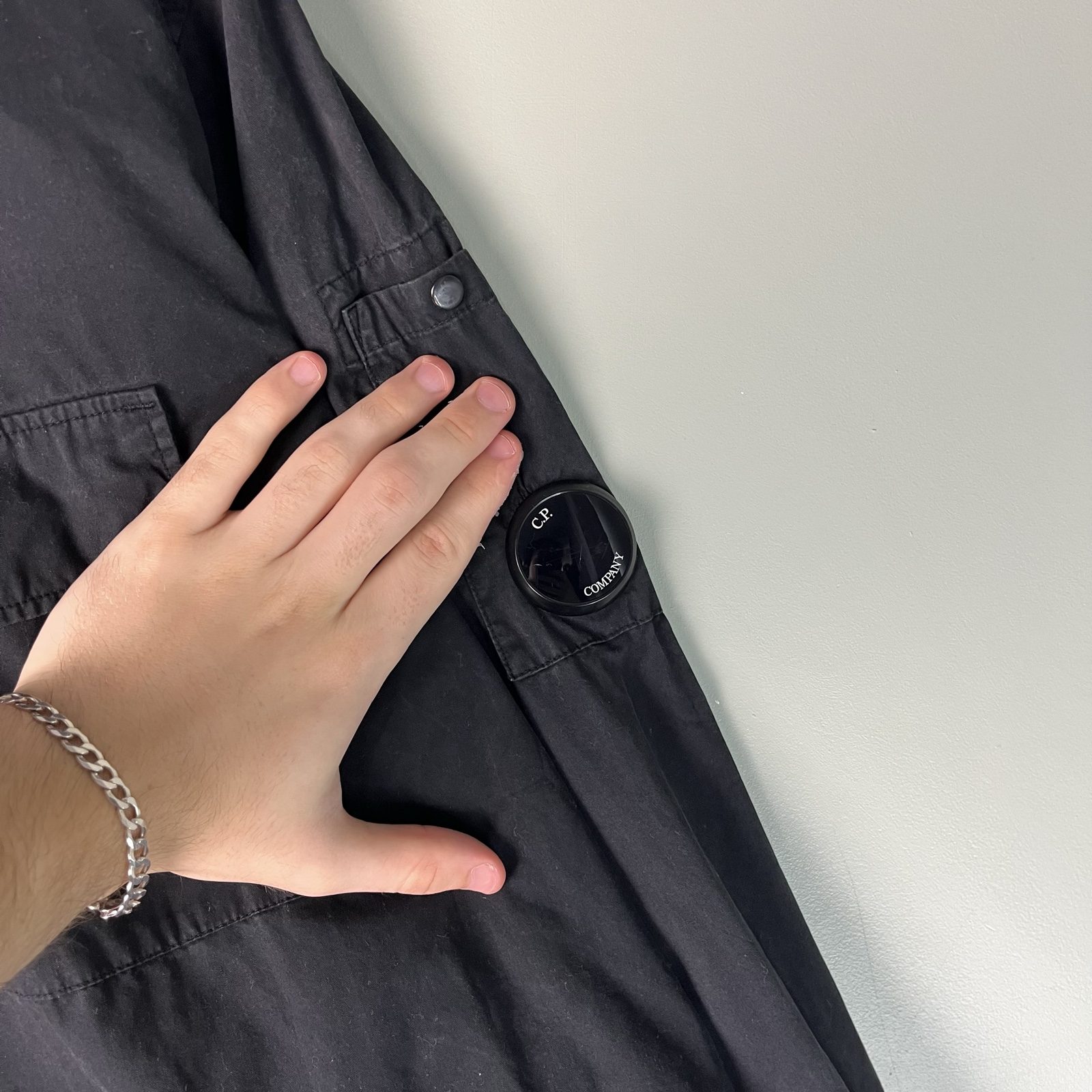 C.P. Company Men Black Zip Front Overshirt image 3