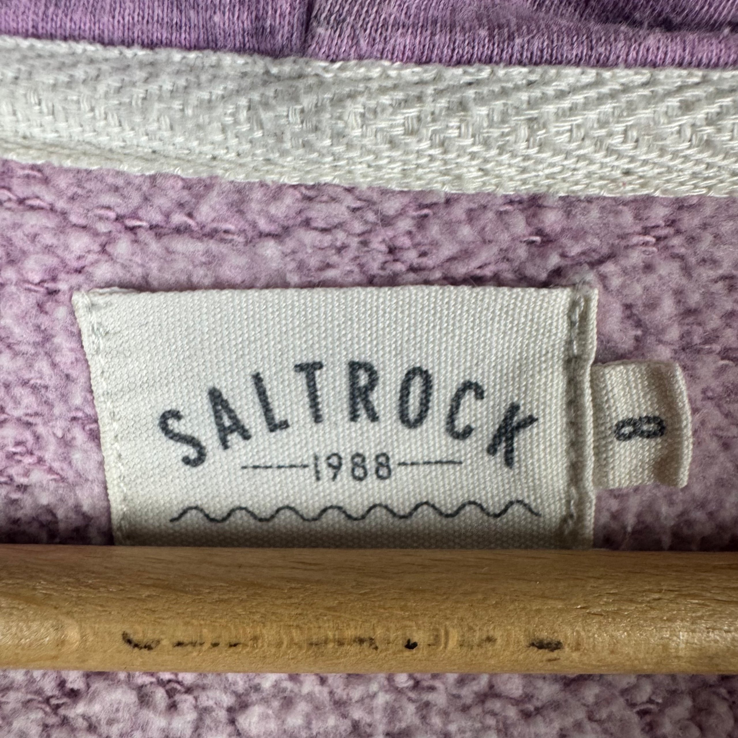 Saltrock Grey & Pink Dip Dye Zip Hoodie Women’s (Size 8) image 3