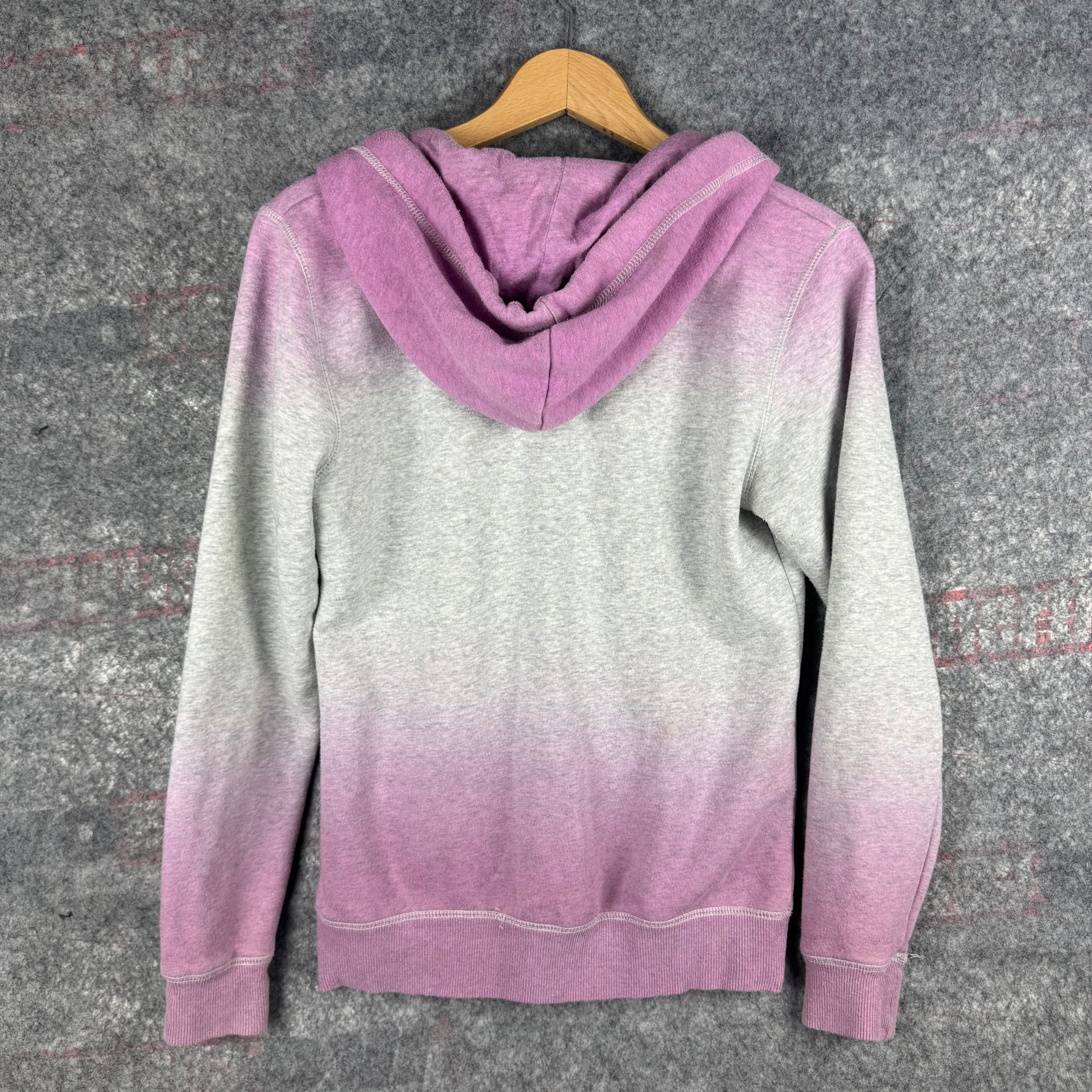 Saltrock Grey & Pink Dip Dye Zip Hoodie Women’s (Size 8) image 4