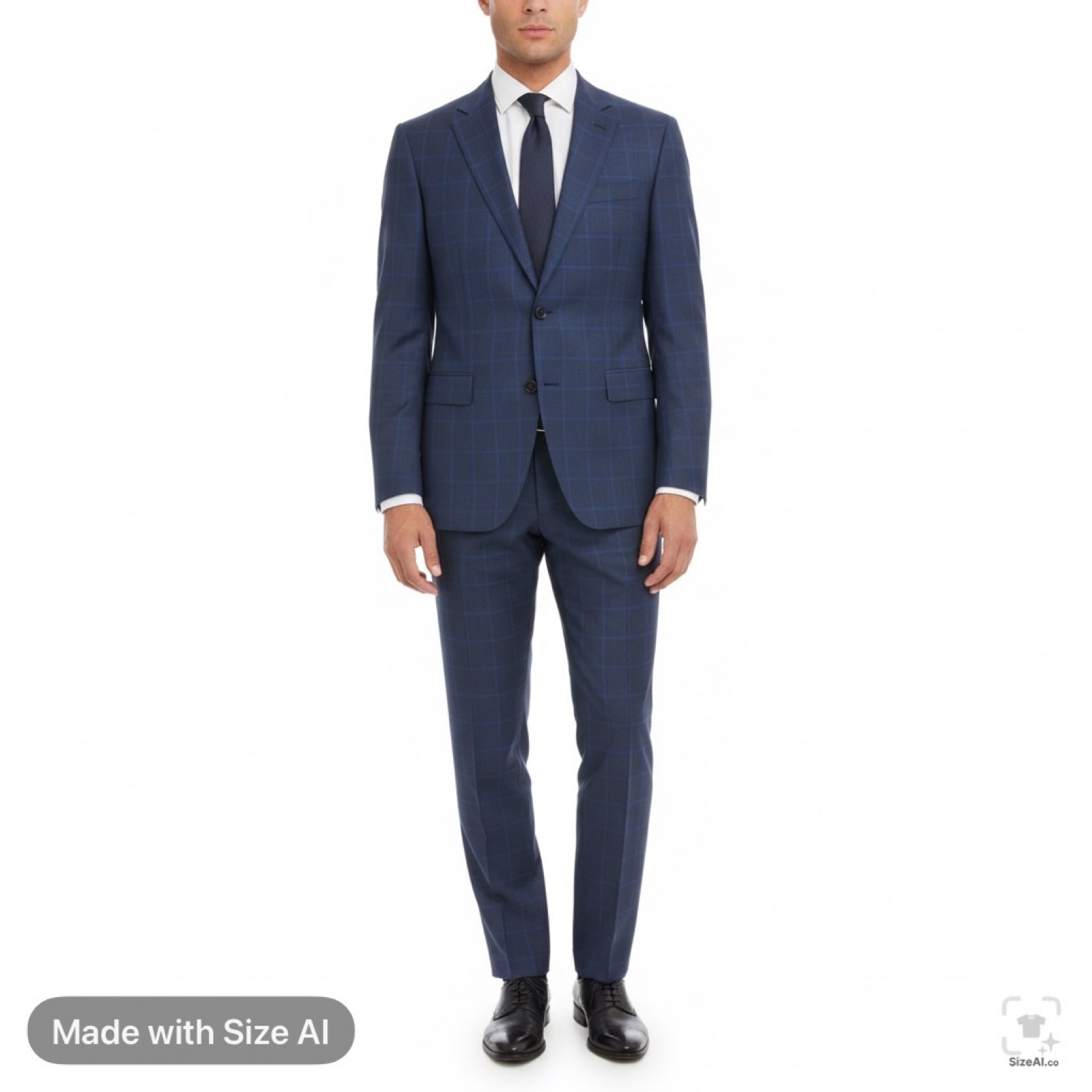 Michael Kors Blue Plaid Suit Jacket Blazer Medium Men's image 6