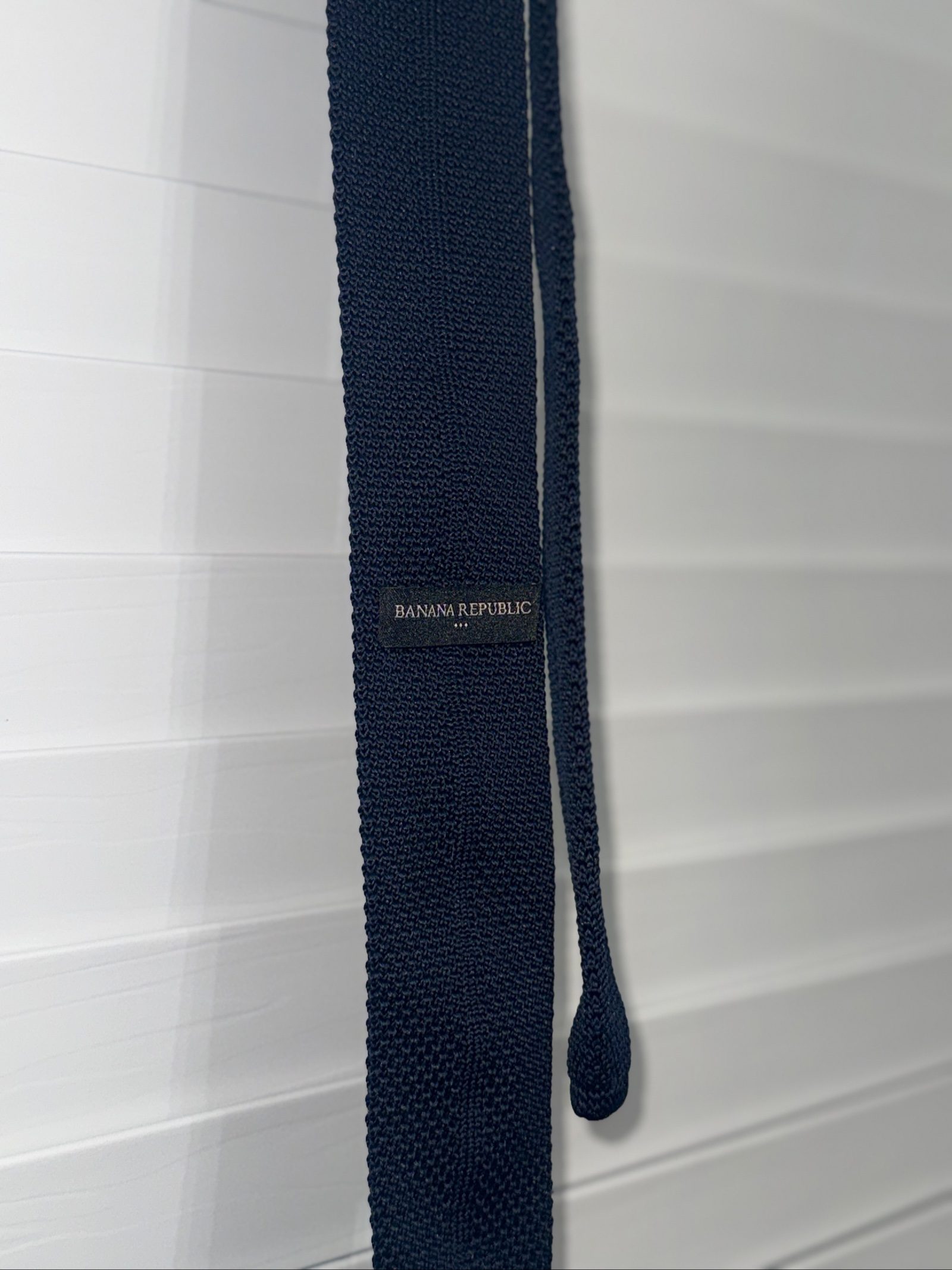 Banana Republic Navy Blue Knit Tie image 3