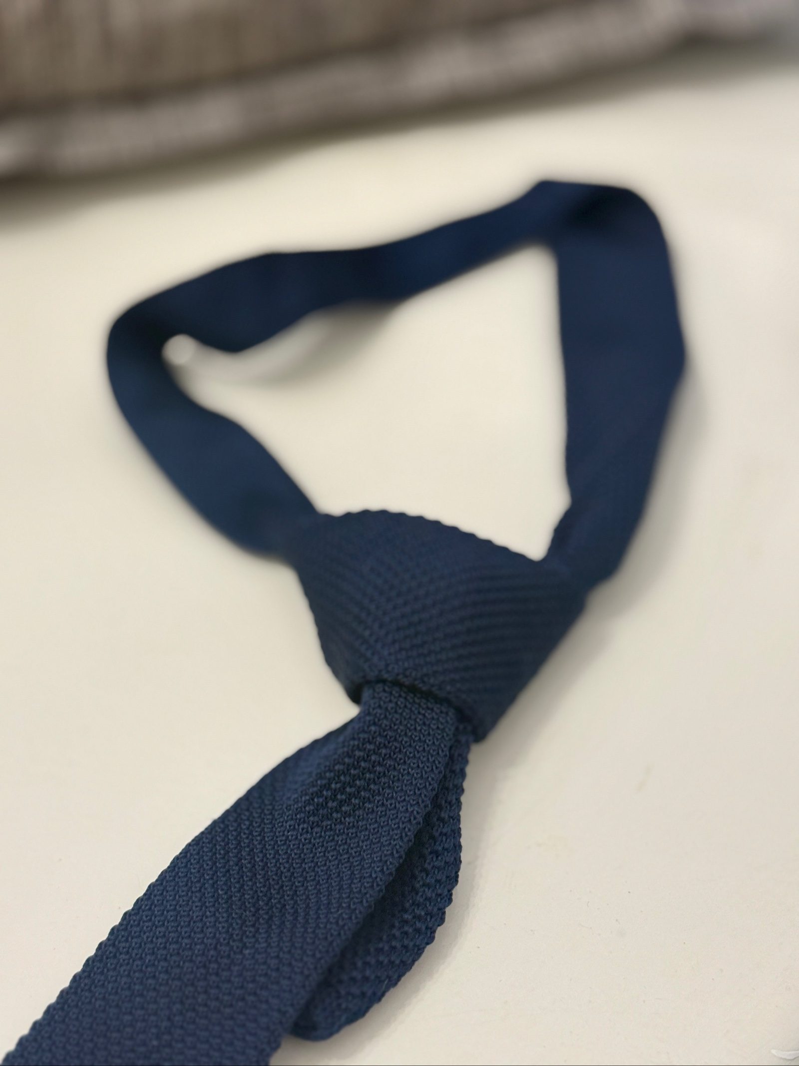 Banana Republic Navy Blue Knit Tie image 4