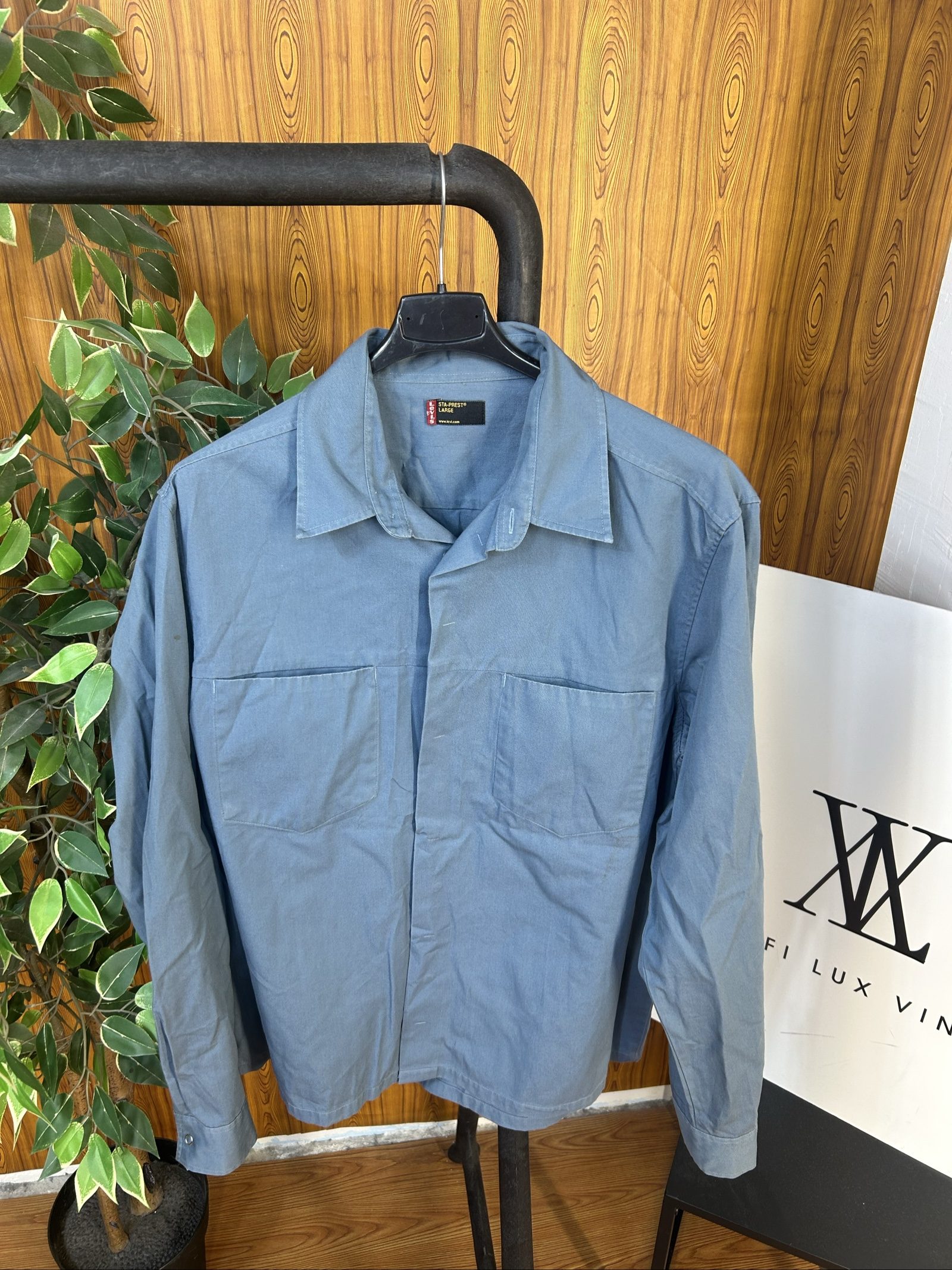 Levi's Men's Large Cotton Blue Work Shirt