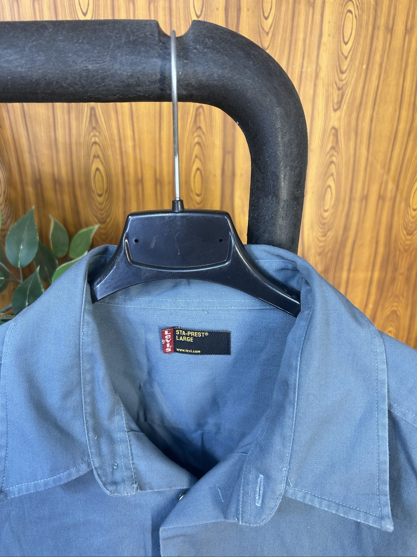 Levi's Men's Large Cotton Blue Work Shirt image 2