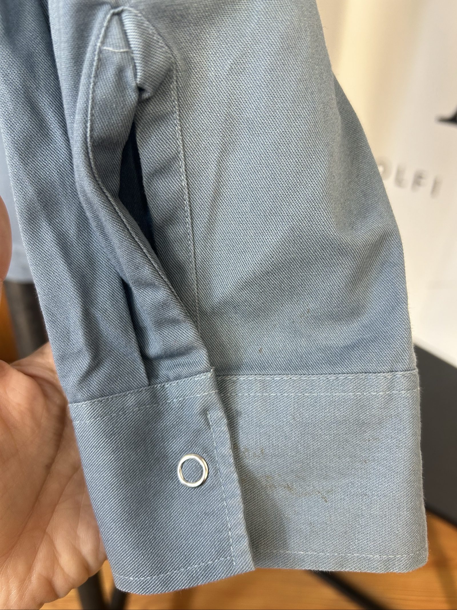 Levi's Men's Large Cotton Blue Work Shirt image 4