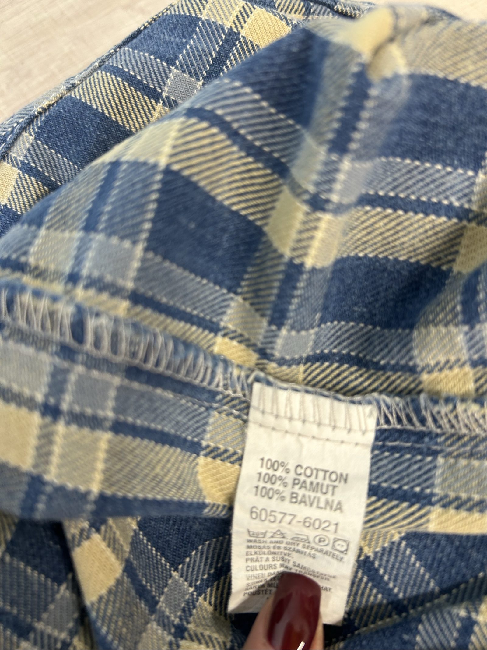 Levi's Uomo Camicia a Quadri Blu & Beige Cotone Taglia M image 7