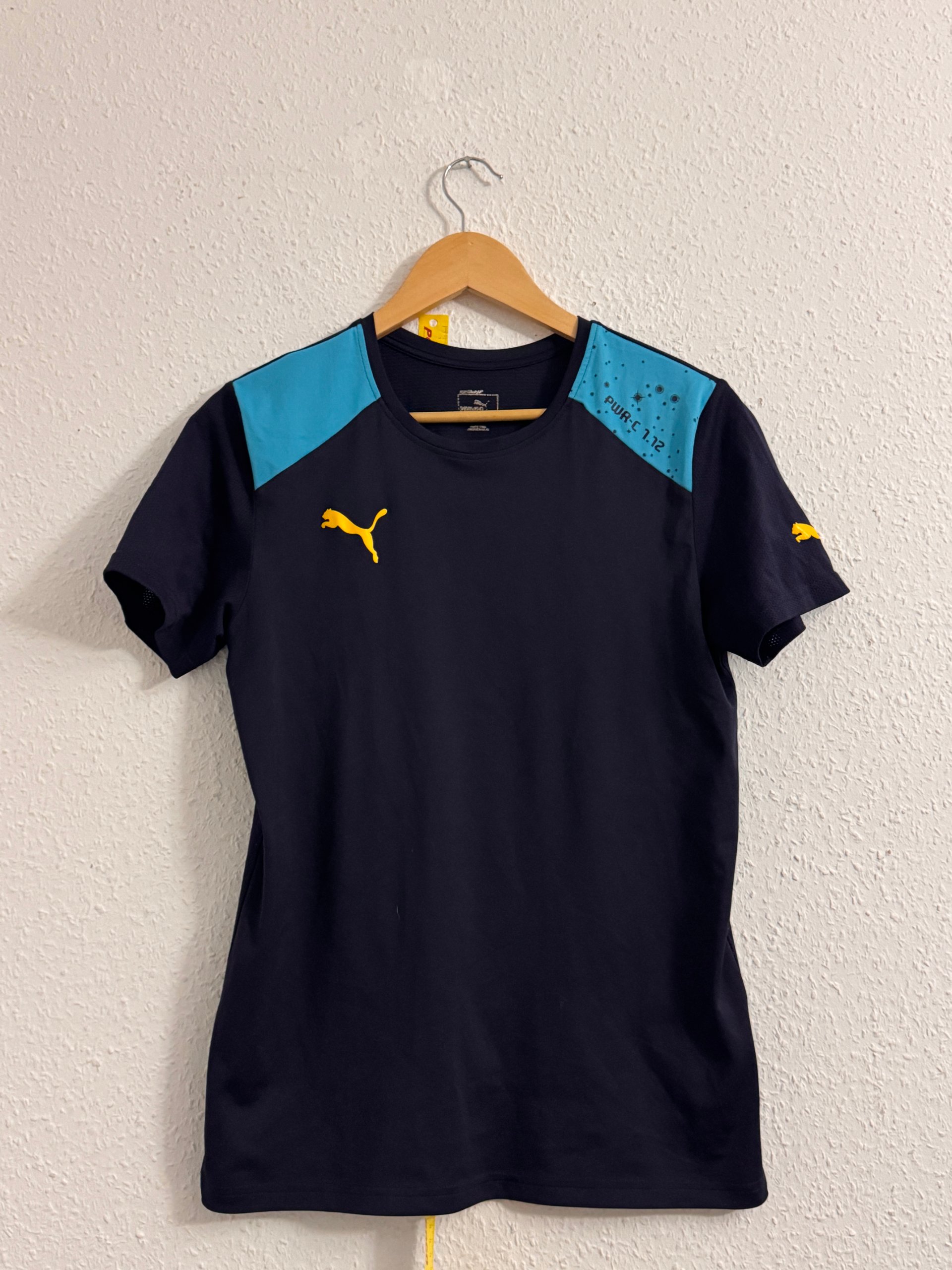 Puma Navy & Turquoise Men's Athletic T-Shirt Medium