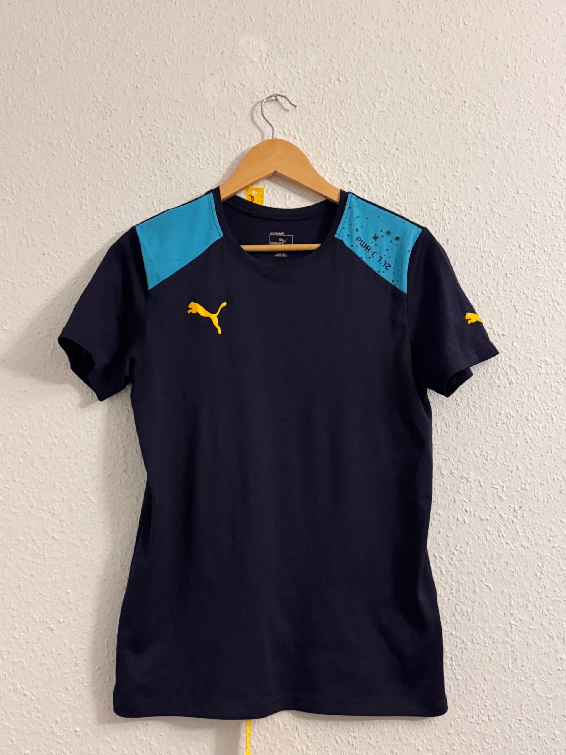 Puma Navy & Turquoise Men's Athletic T-Shirt Medium image 2