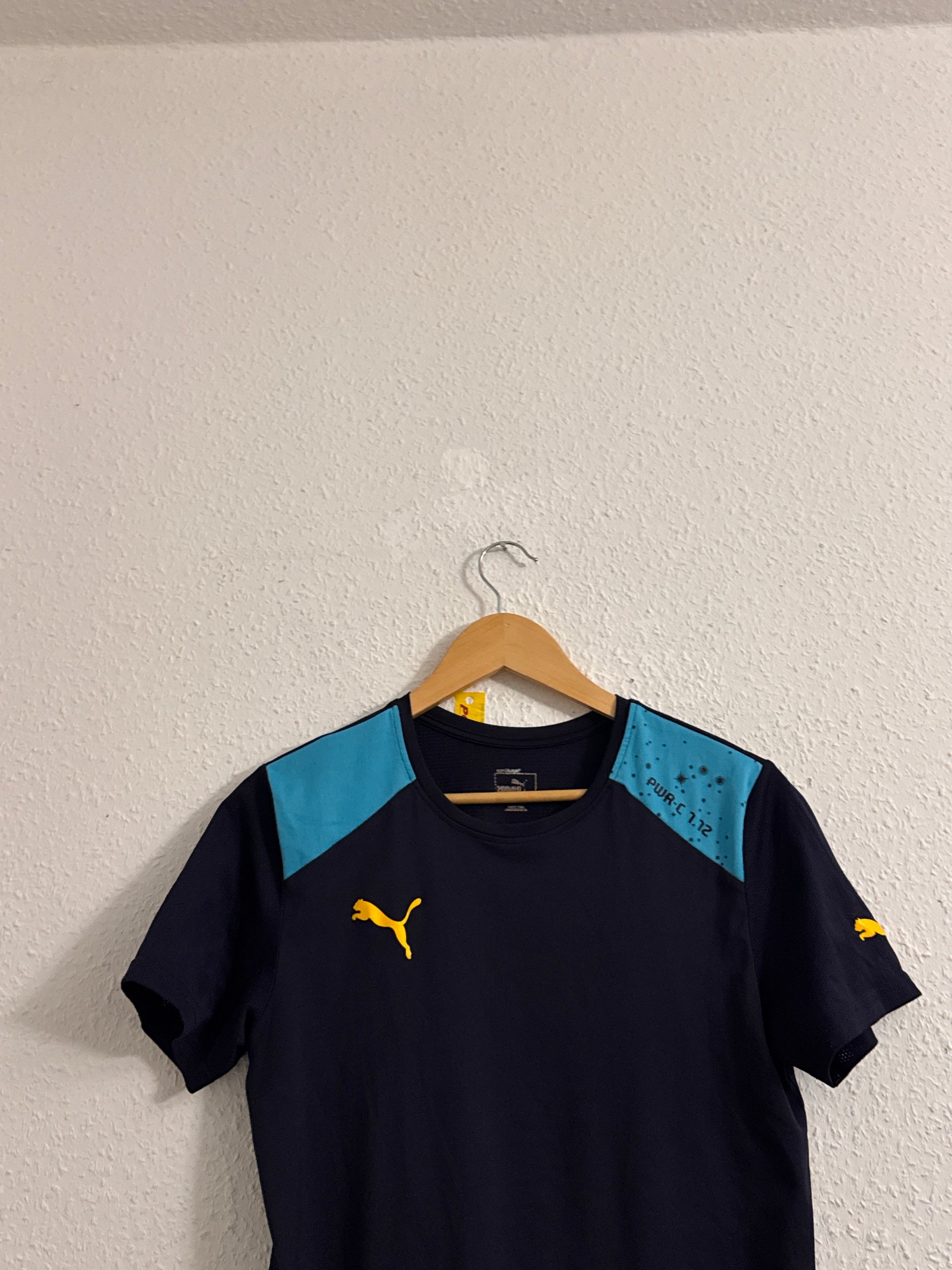 Puma Navy & Turquoise Men's Athletic T-Shirt Medium image 3