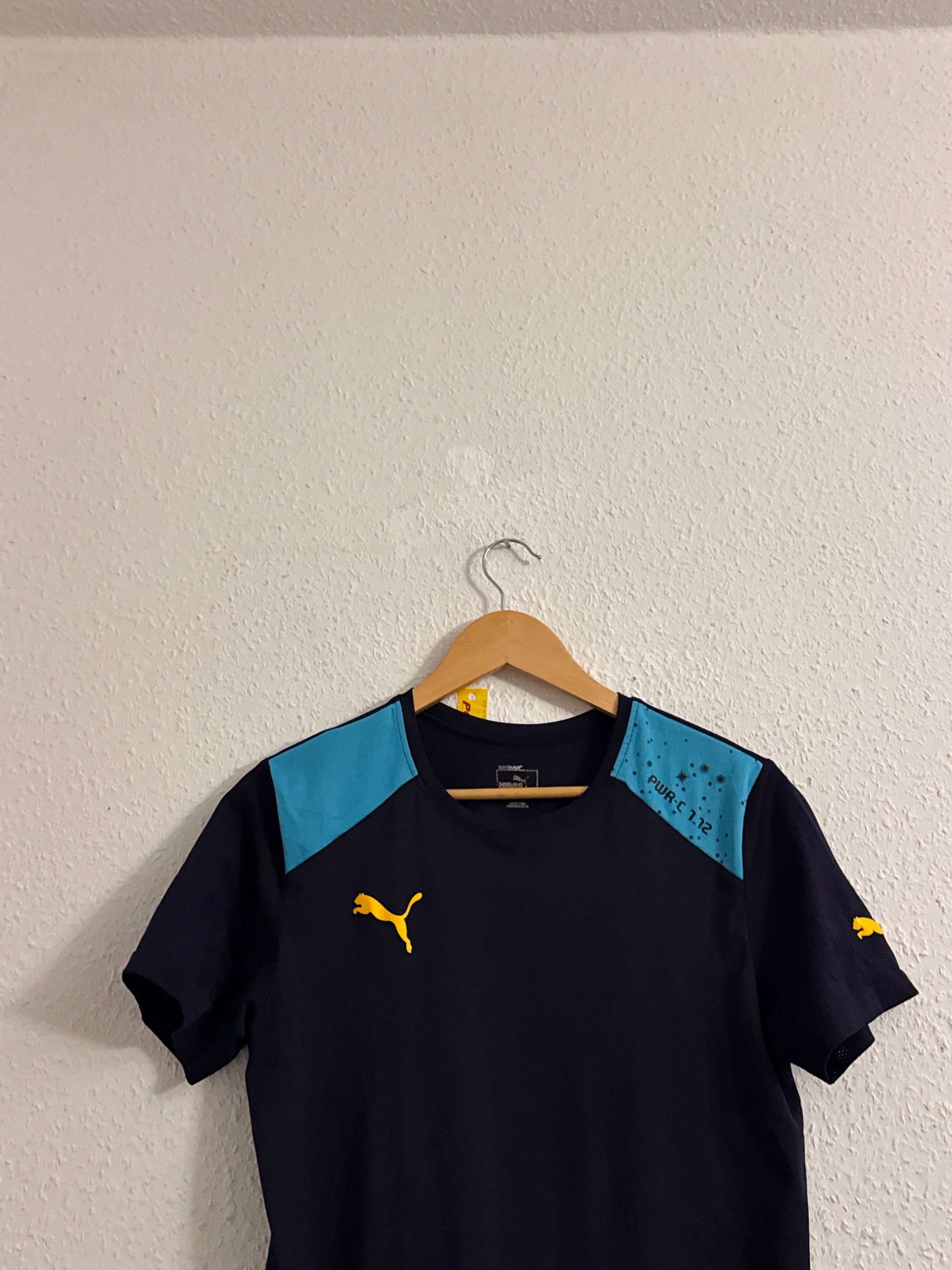 Puma Navy & Turquoise Men's Athletic T-Shirt Medium image 4