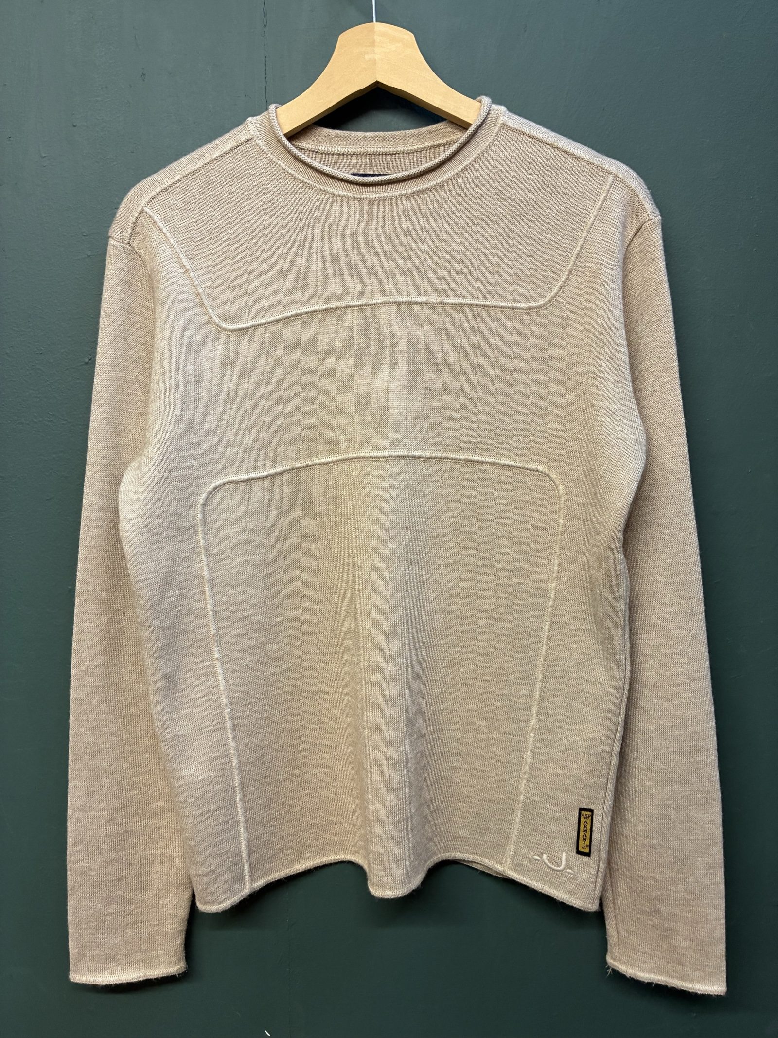Armani Jeans Men Beige Knit Jumper