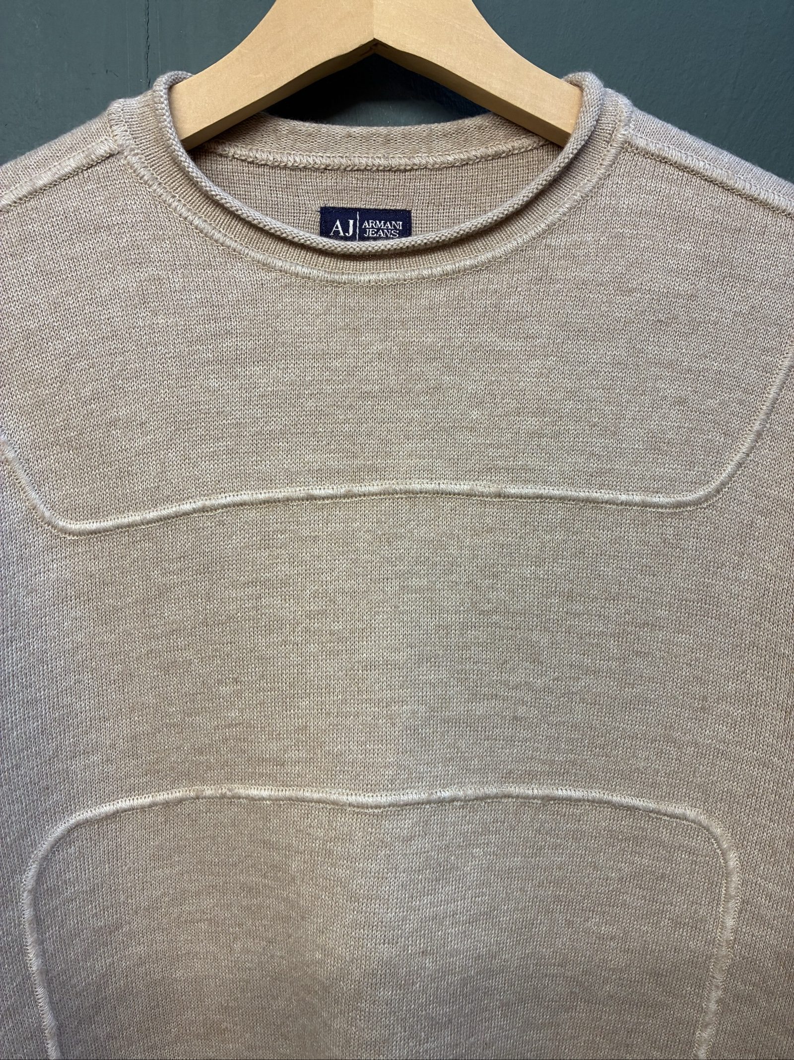 Armani Jeans Men Beige Knit Jumper image 3