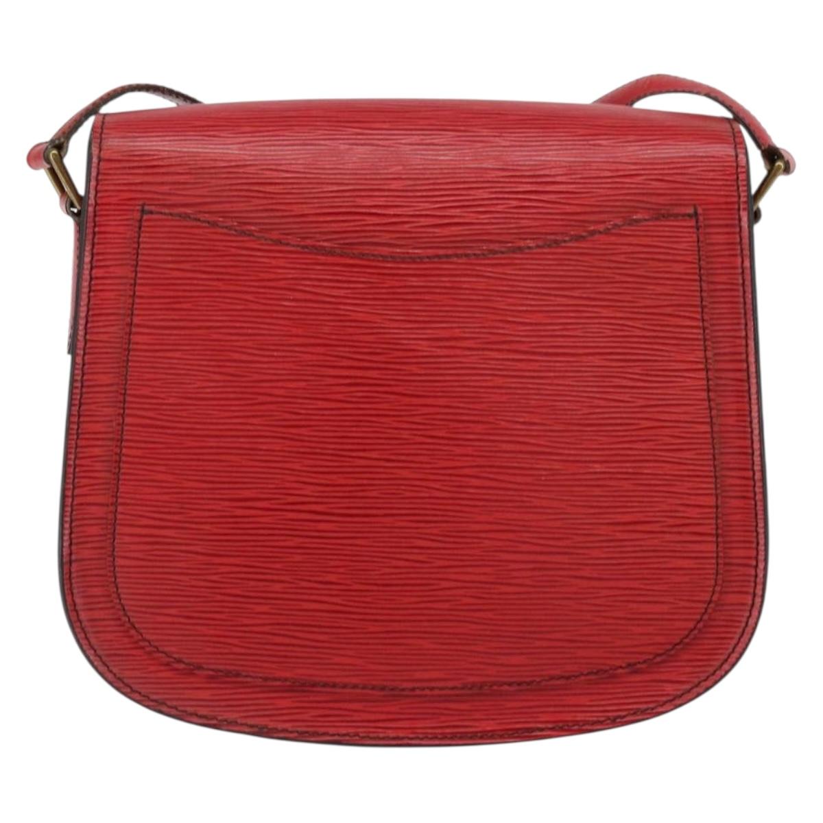 LOUIS VUITTON Epi Saint Cloud GM Shoulder Bag Red M52197 LV Auth ep11726 image 2